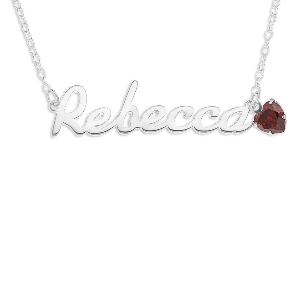 Silver - Be You - Sterling Silver January CZ Birthstone Pendant