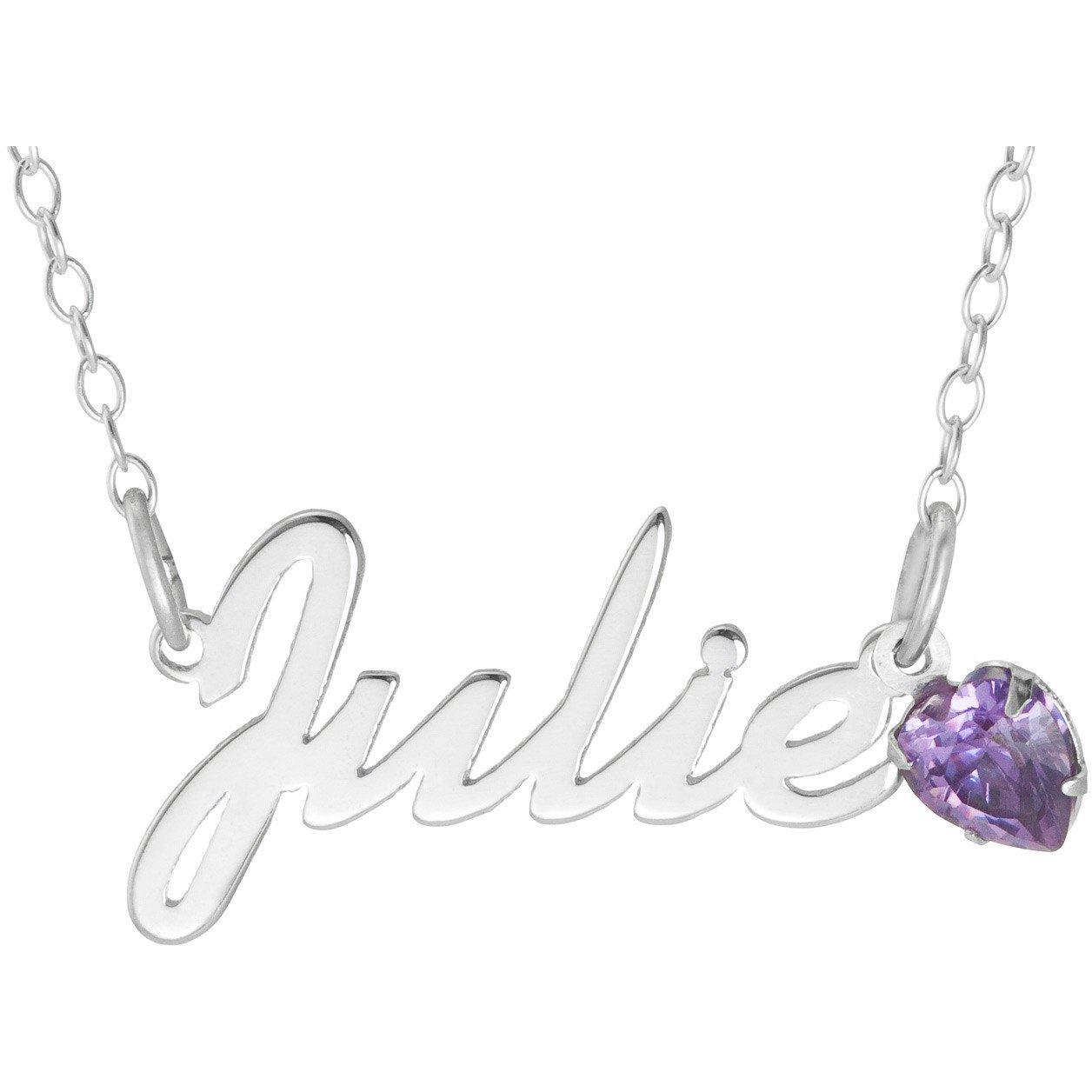 Silver - Be You - Sterling Silver February CZ Birthstone Pendant