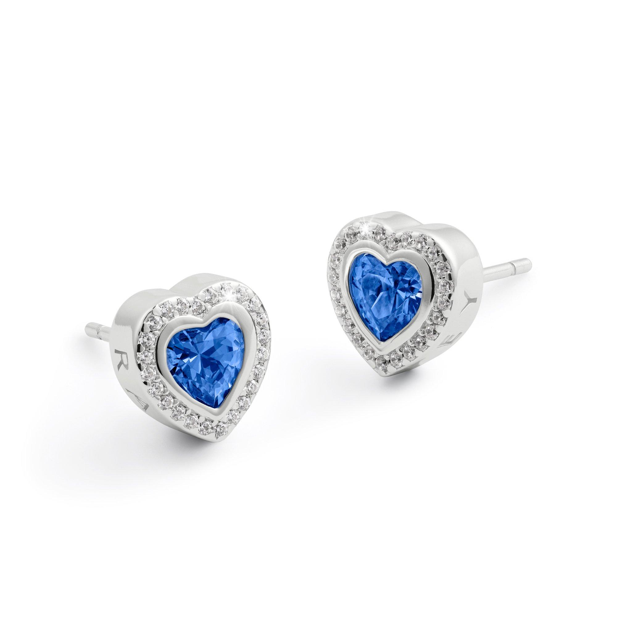 Silver - Radley - Radley Blue Heart Stone Set Earrings - 2