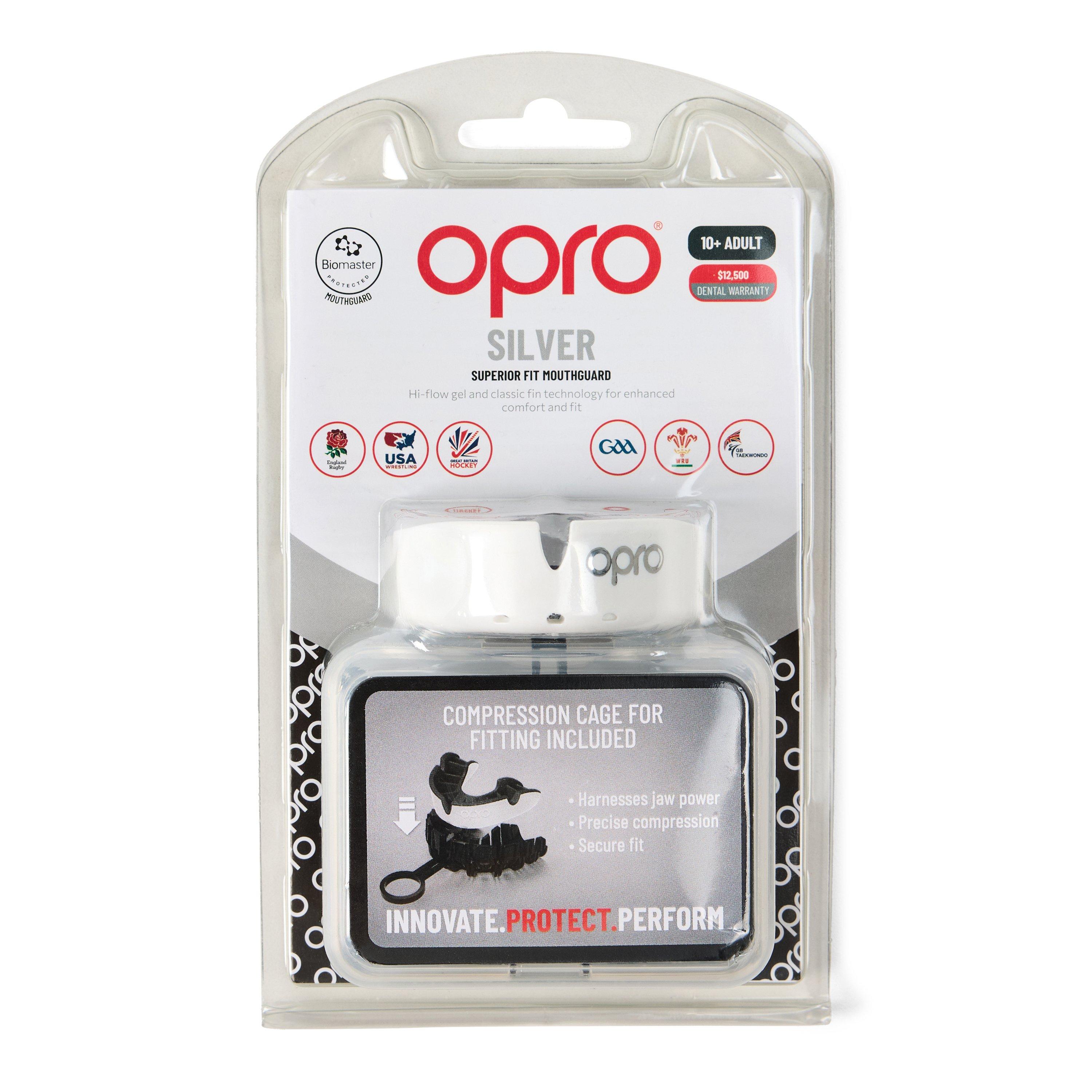 WHITE/BLACK - Opro - Opro Tandskydd Silver Ce- - 1