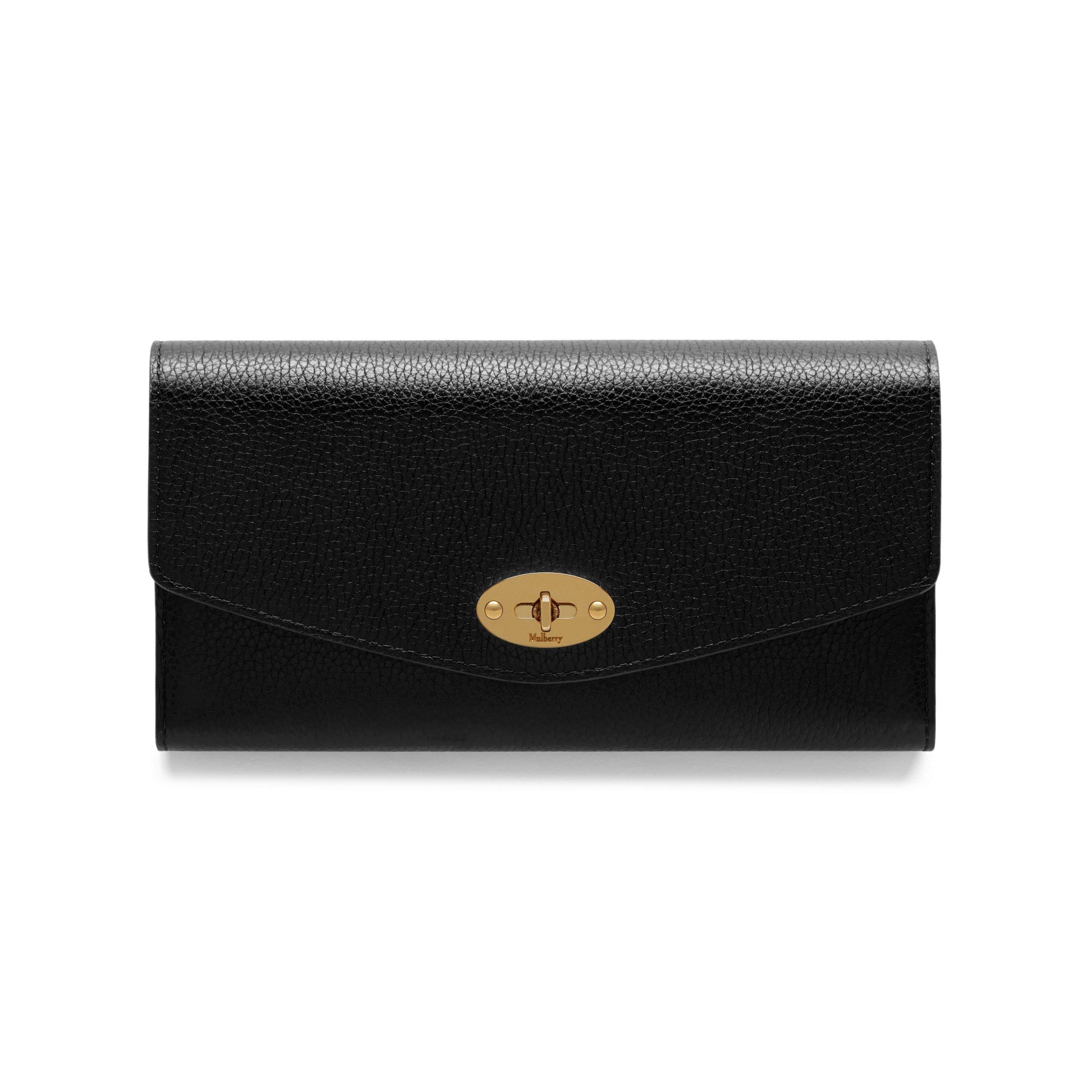 Mulberry Darley Wallet Small Classic Grain - Black SCG*