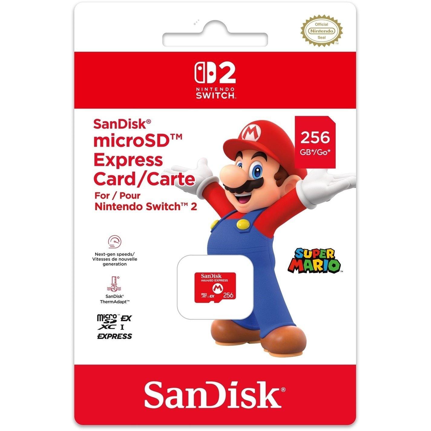 Red - Nintendo - NS2 SanDisk microSD Express Card for Nintendo Switch 2