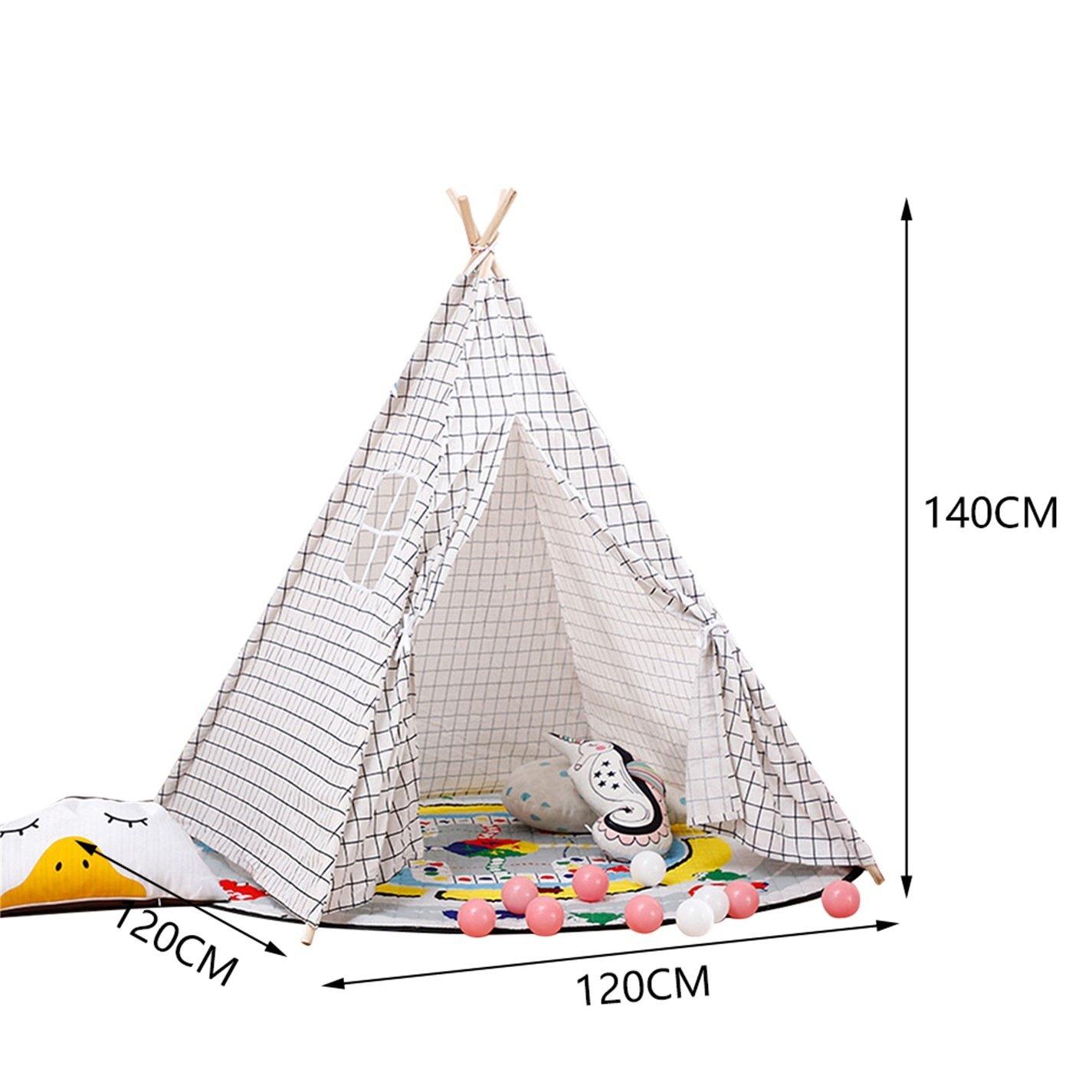 White - KIDKID - Indoor Teepee Tent for Kids Playhouse - 3