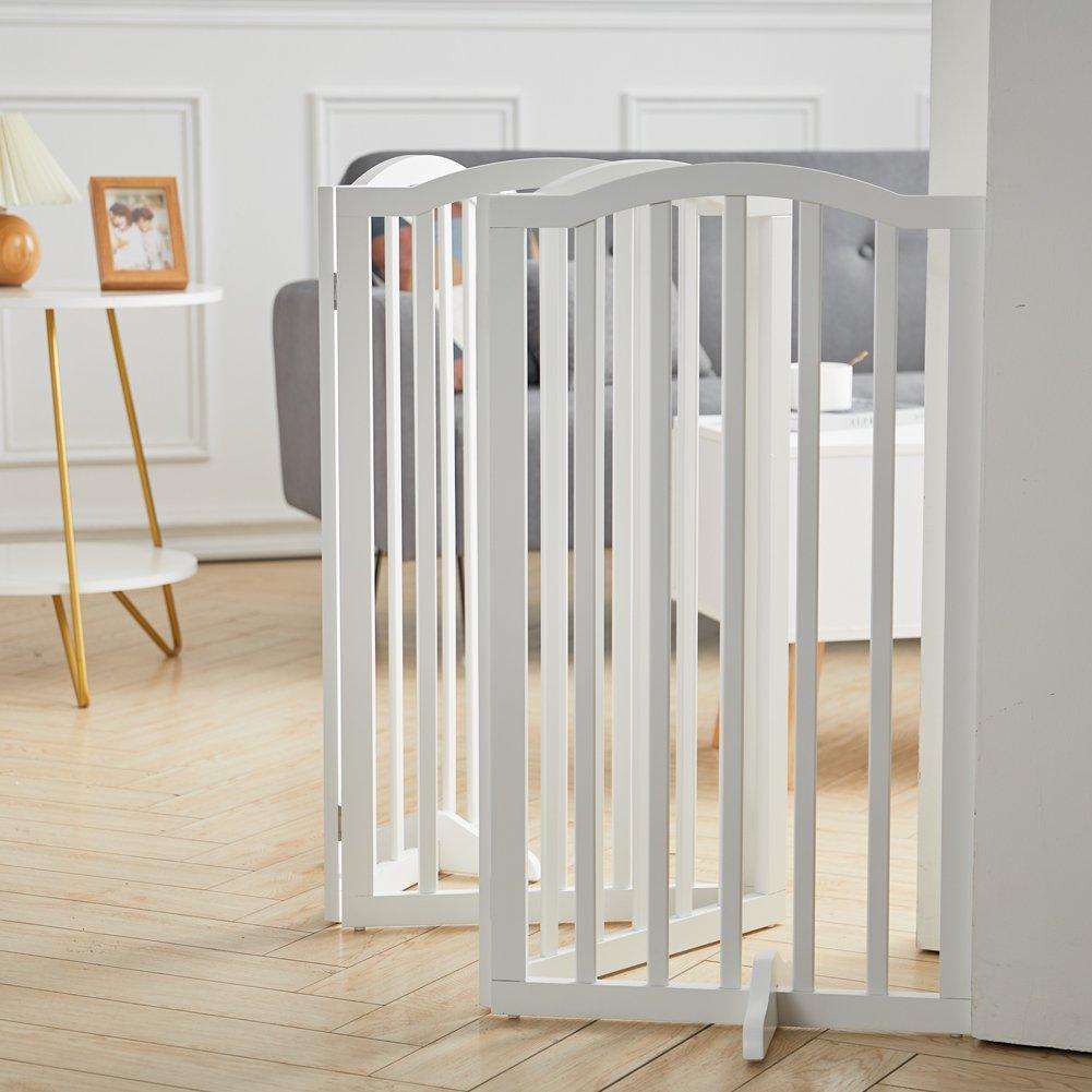 Kidkid  Wooden Foldable Freestanding Safety Gates - White