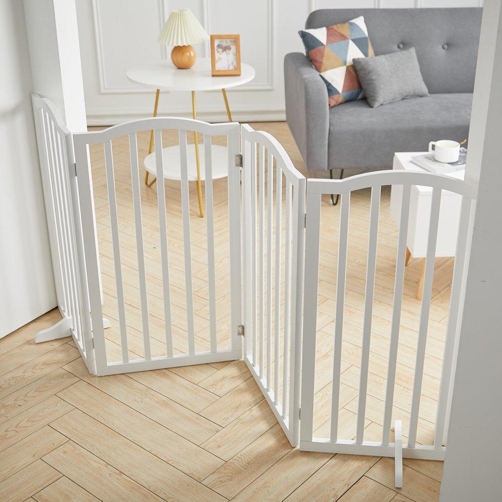 White - KIDKID - Wooden Foldable Freestanding Safety Gates - 2