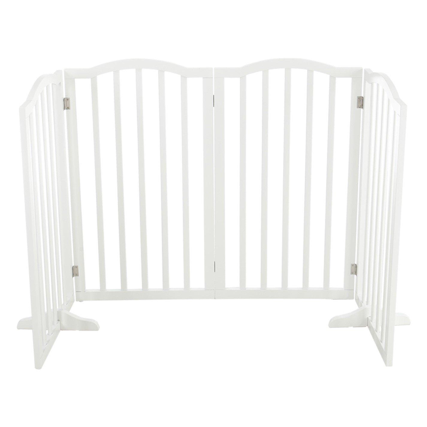 White - KIDKID - Wooden Foldable Freestanding Safety Gates - 3
