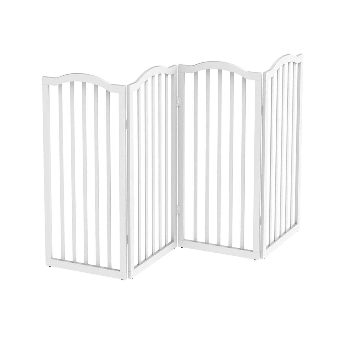 White - KIDKID - Wooden Foldable Freestanding Safety Gates - 4