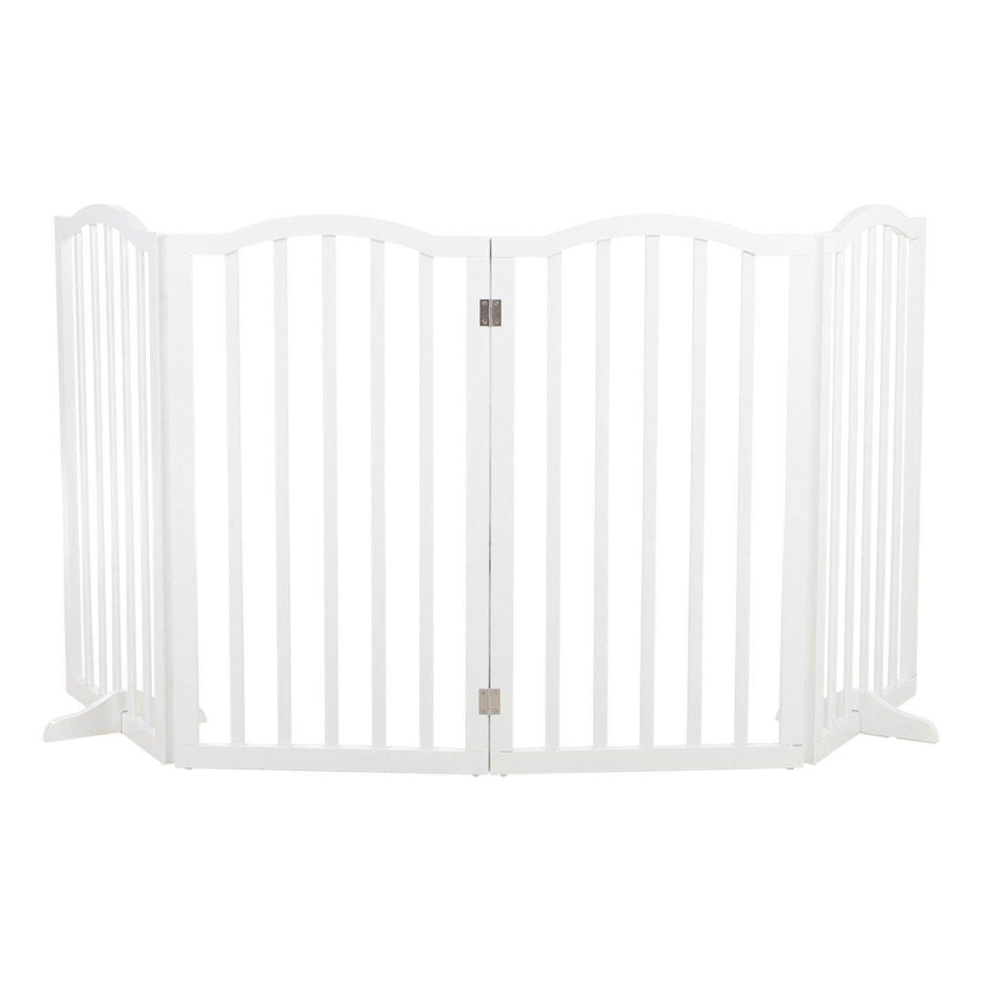 White - KIDKID - Wooden Foldable Freestanding Safety Gates - 5