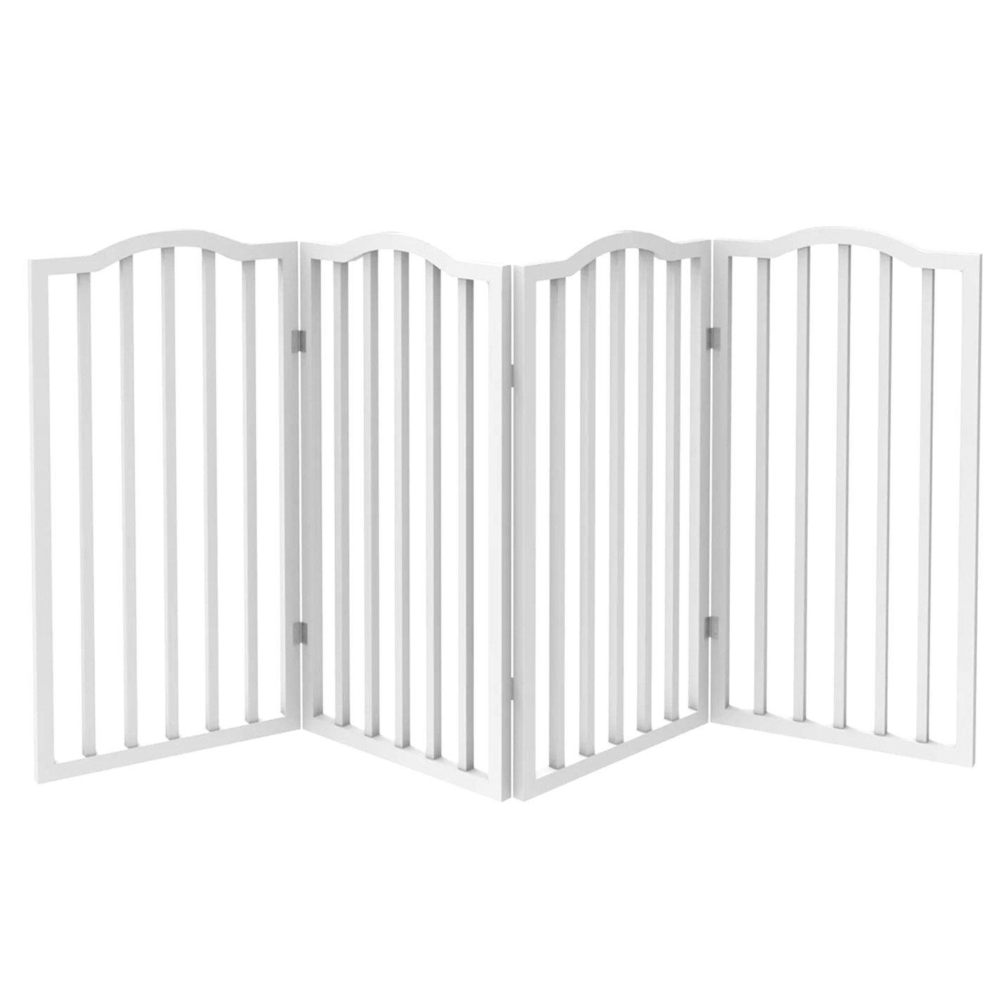 White - KIDKID - Wooden Foldable Freestanding Safety Gates - 6