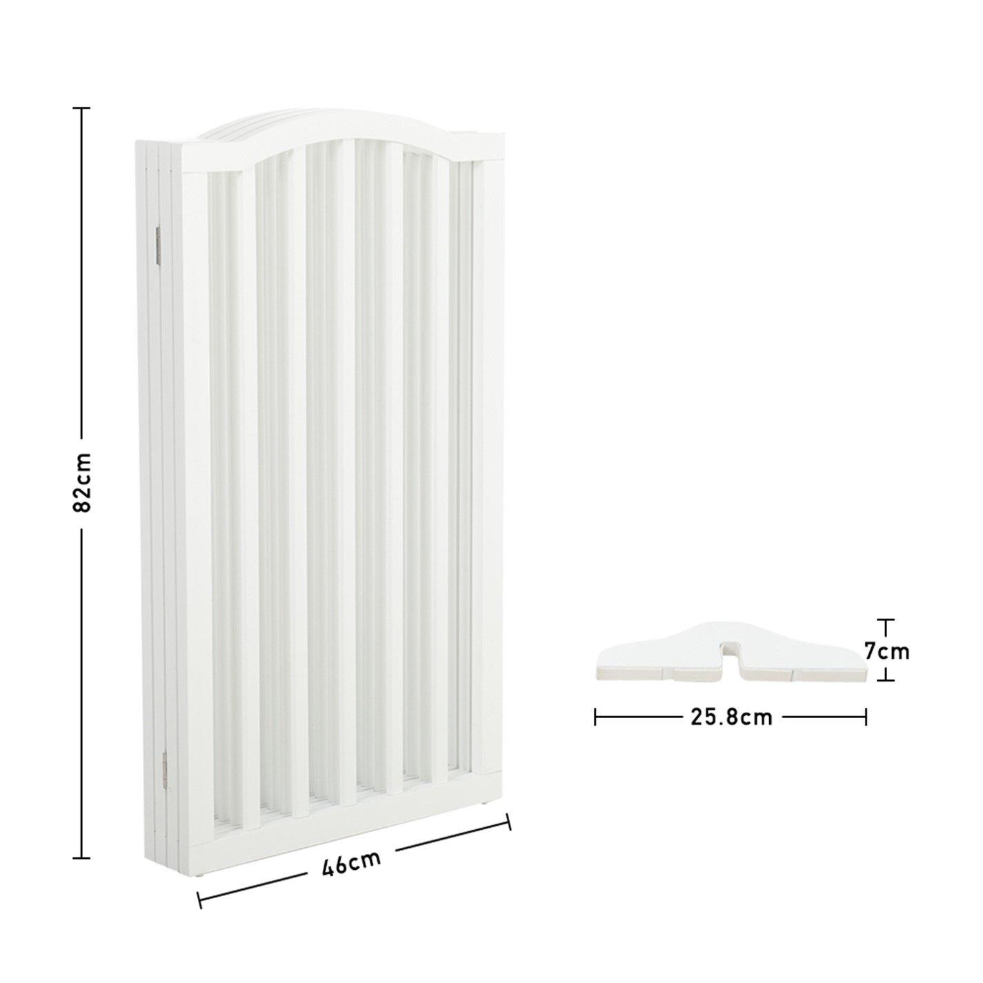 White - KIDKID - Wooden Foldable Freestanding Safety Gates - 7