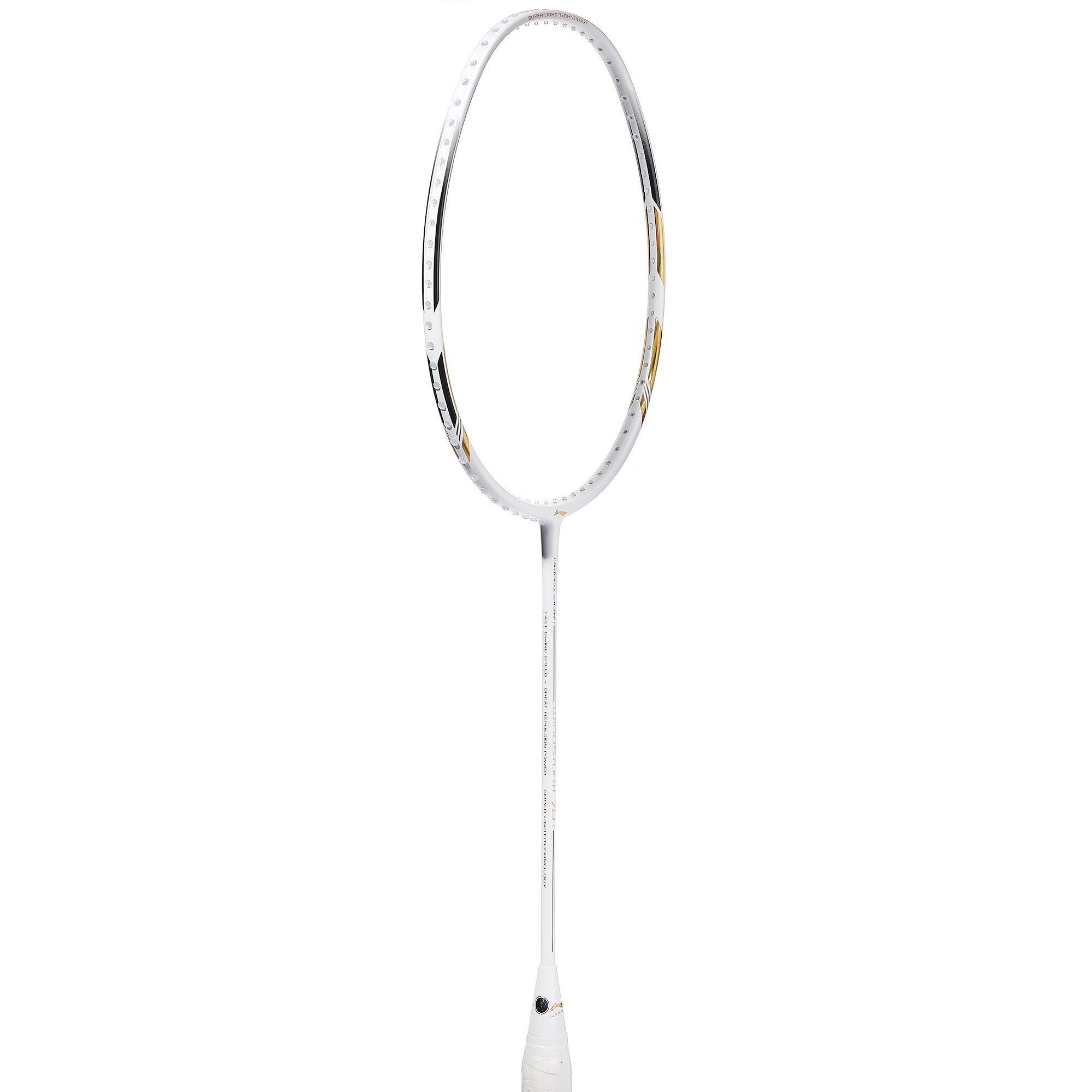 White/Gold/Blk - Li Ning - Windstorm 78s Badminton Racket - 2