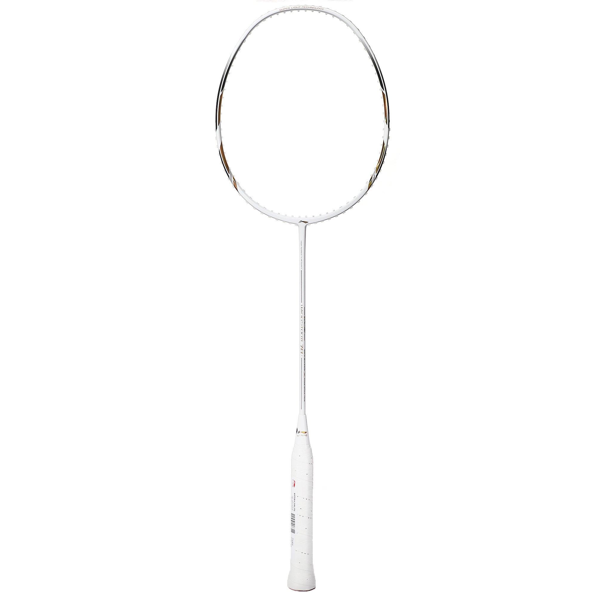 White/Gold/Blk - Li Ning - Windstorm 78s Badminton Racket - 4