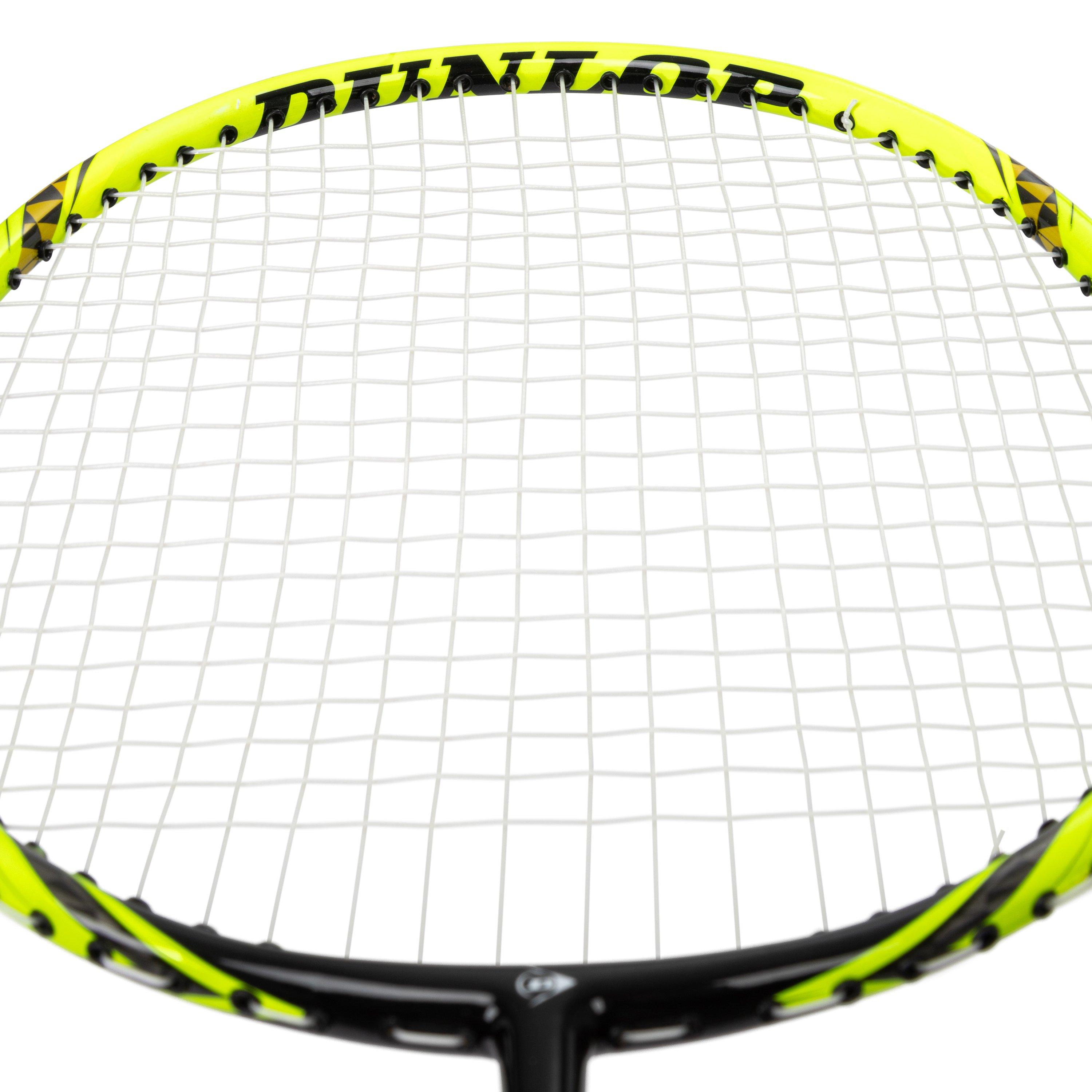 Schwarz/Gelb - Dunlop - Adults X Fsmash Badminton Racket - 6