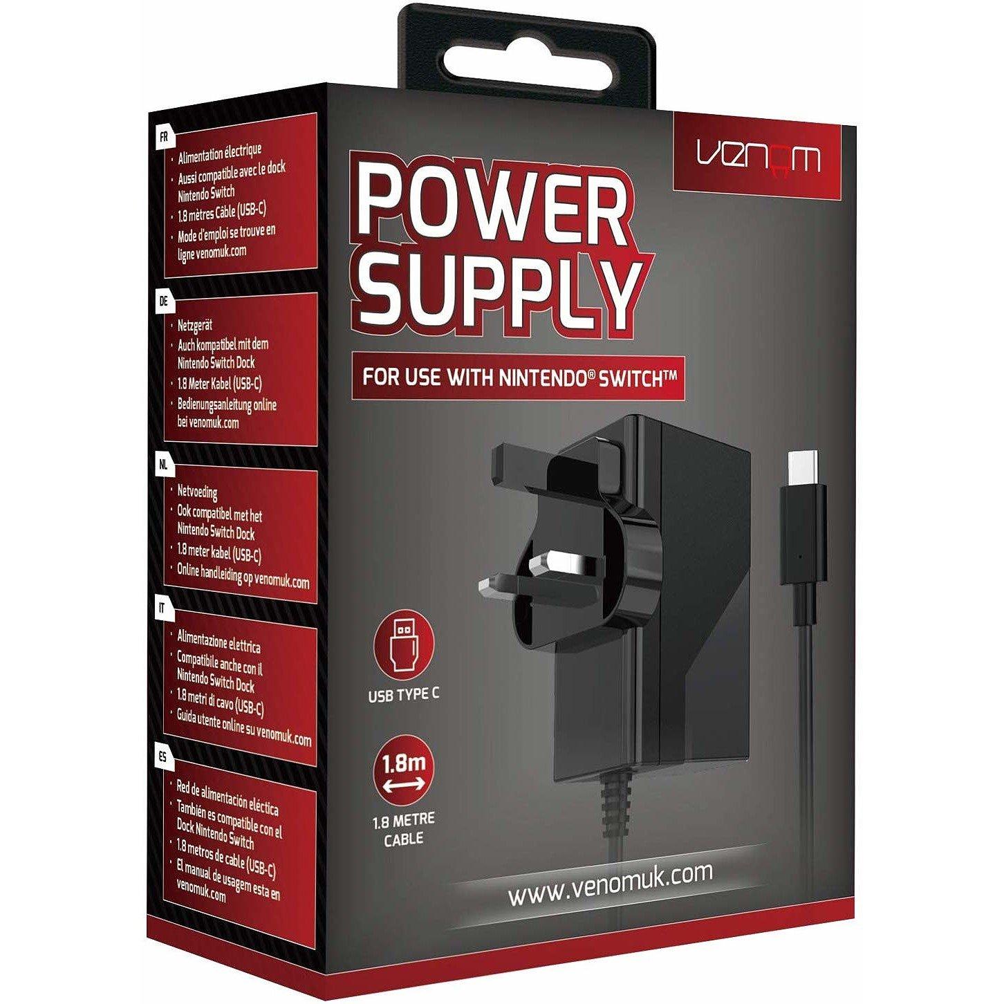 Venom  Nintendo Switch Power Supply - Black