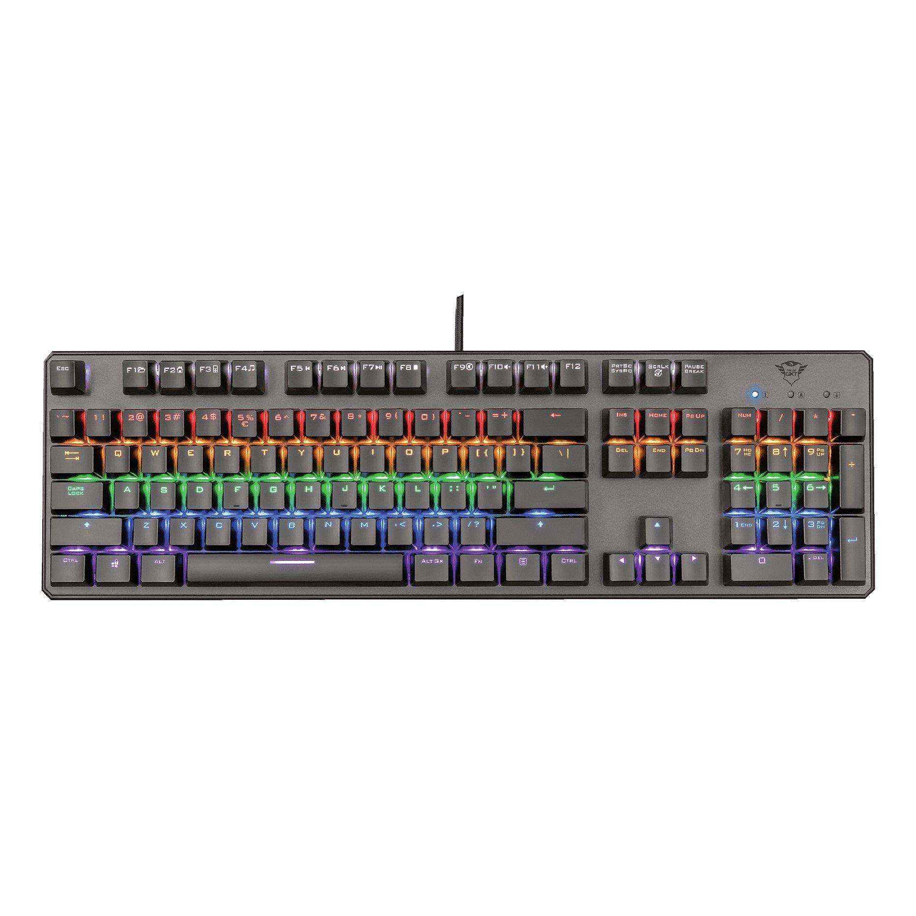 Zwart - Trust - GXT 865 Asta Mechanical Keyboard - 3