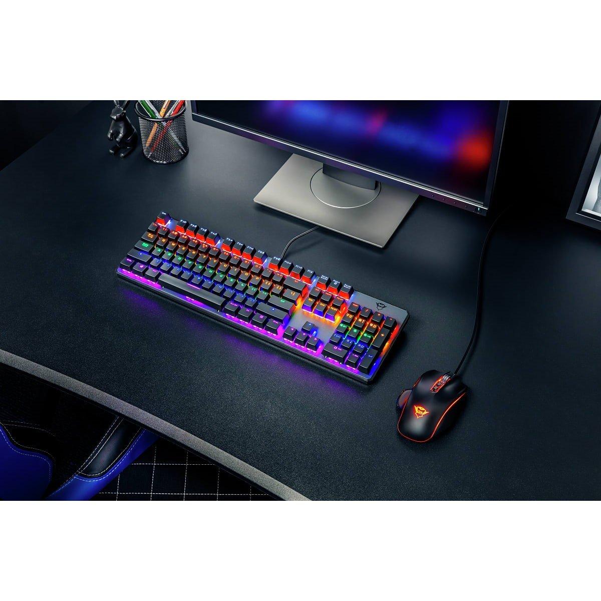 Zwart - Trust - GXT 865 Asta Mechanical Keyboard - 7