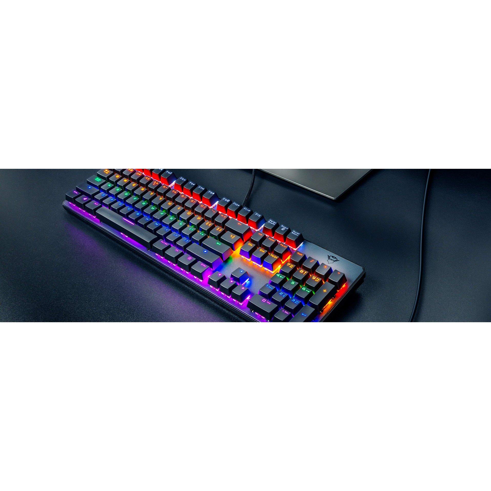 Zwart - Trust - GXT 865 Asta Mechanical Keyboard - 8