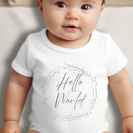 Aye Do Hello World Silver Circle Baby Vest 7720-BBYvest