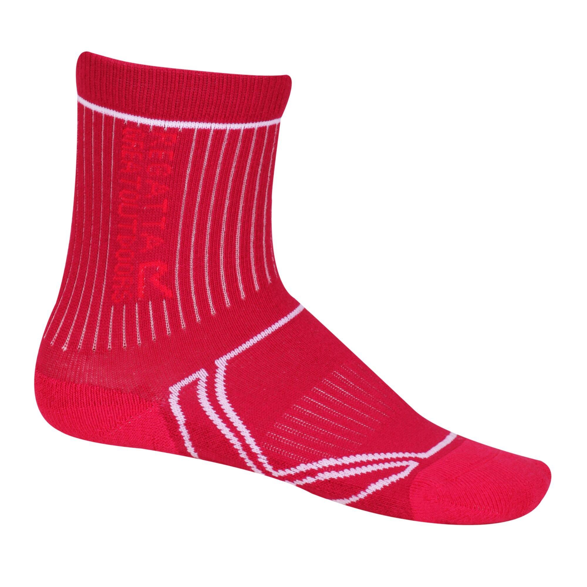 Regatta  Kids 2Season Trektrail Walking Socks - Chrypink/Whi - C3-C5.5