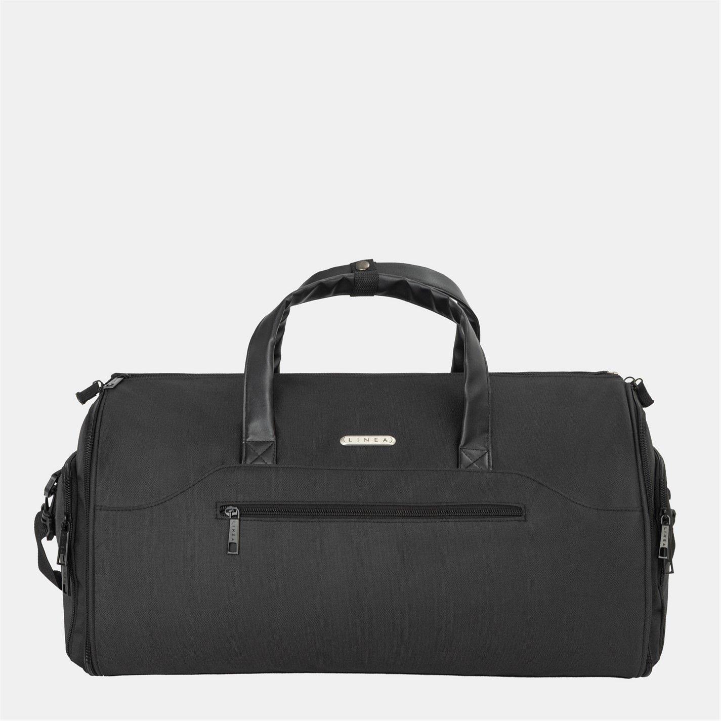 Black - Linea - Travel Bag with Suit Pocket - 1