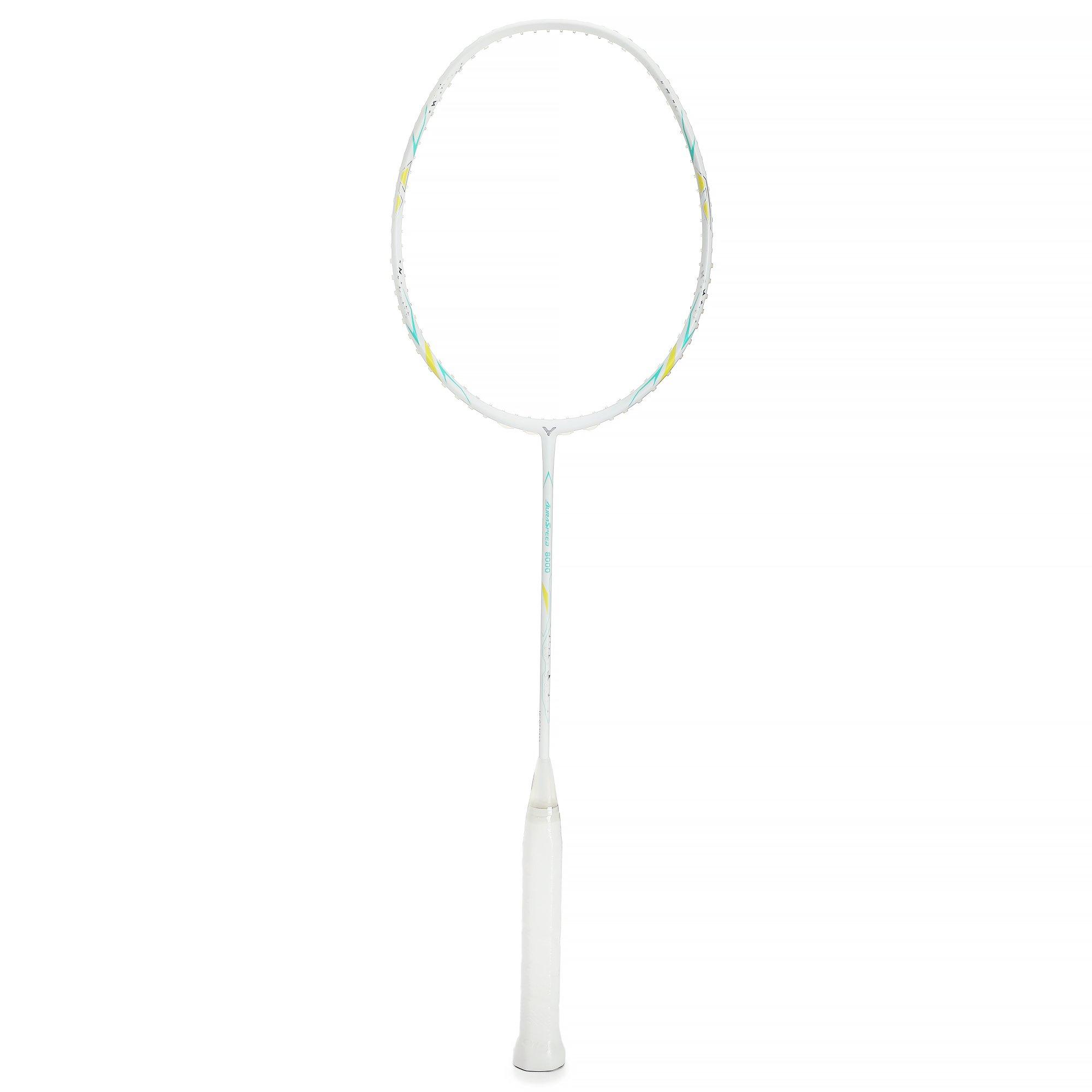 White - Victor - AuraSpeed 8000 Badminton Racket - 7