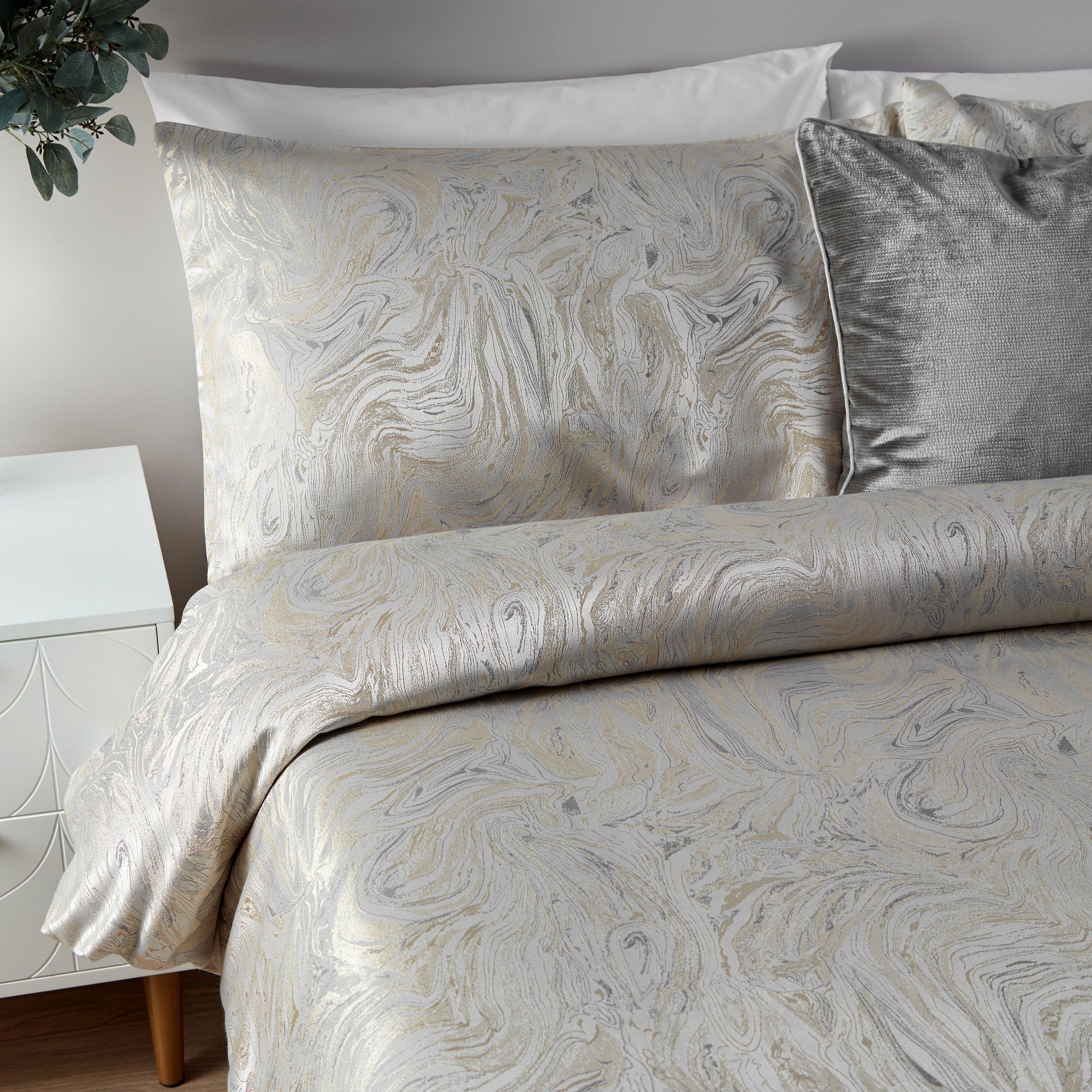 Oyster - Paoletti - Marble Reversible Duvet Set - 2