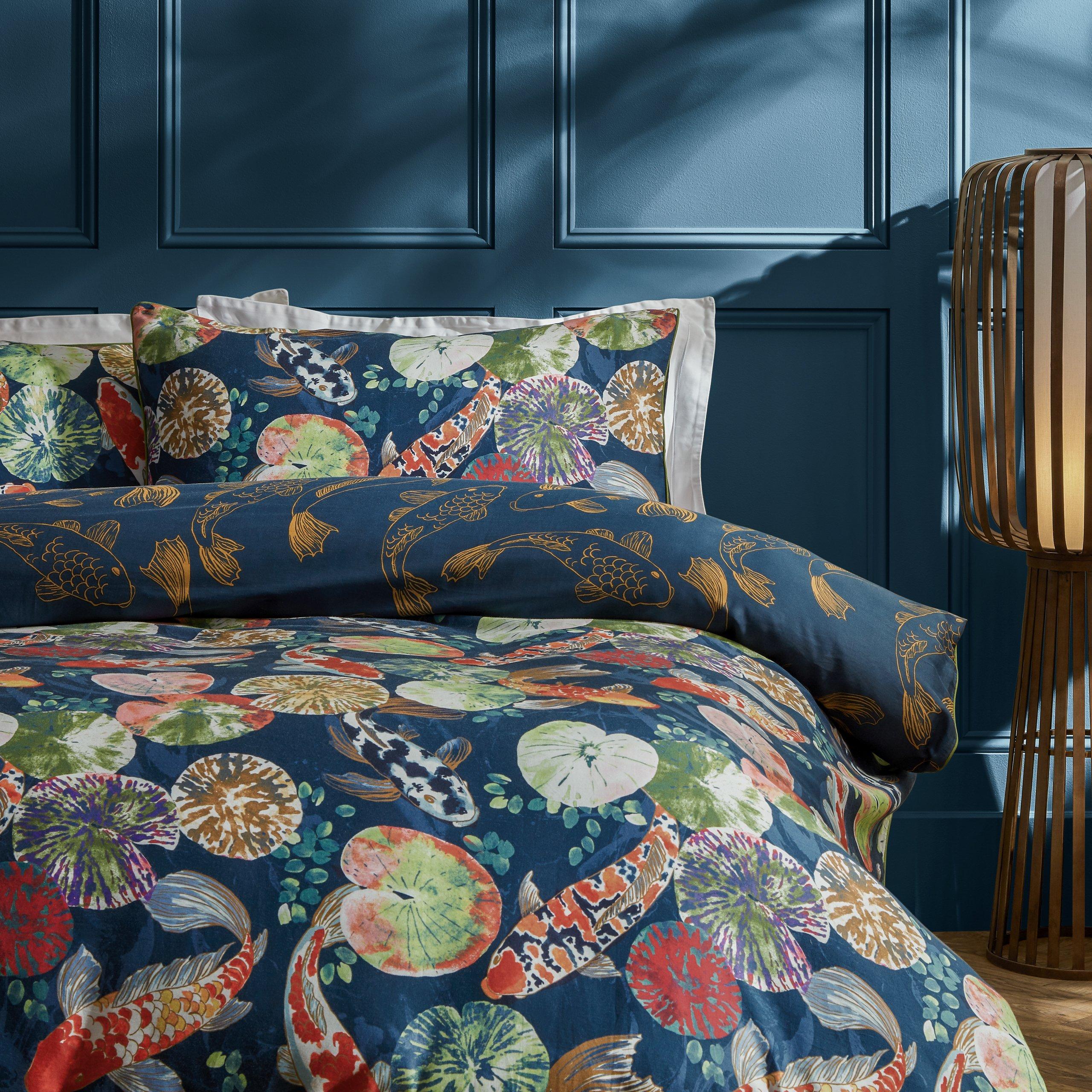 Midnight - Botanical Riches - Koi Pond Reversible Duvet Set - 2