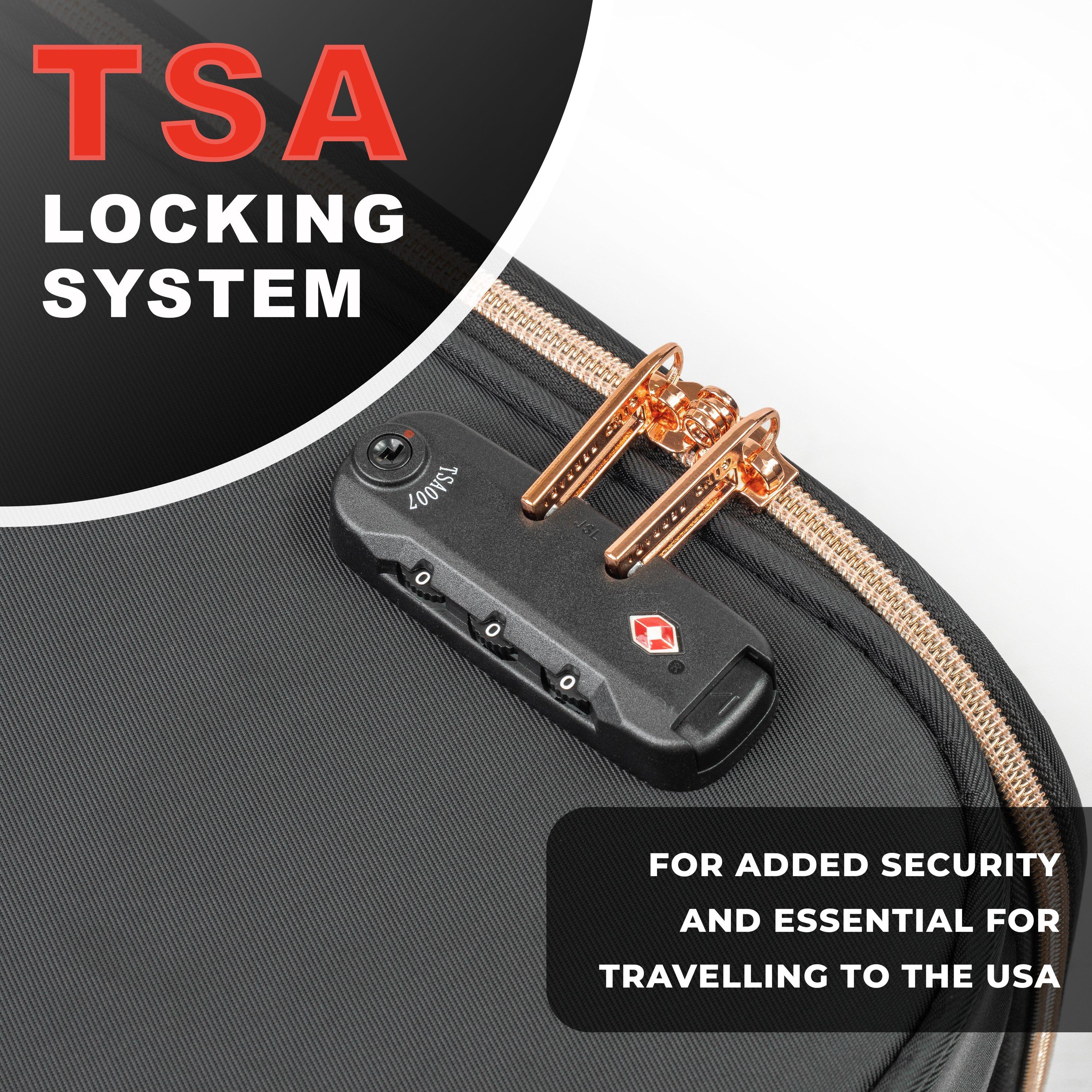 Black - Gino Ferrari - Biella Soft Shell Suitcase Lightweight Luggage - 4