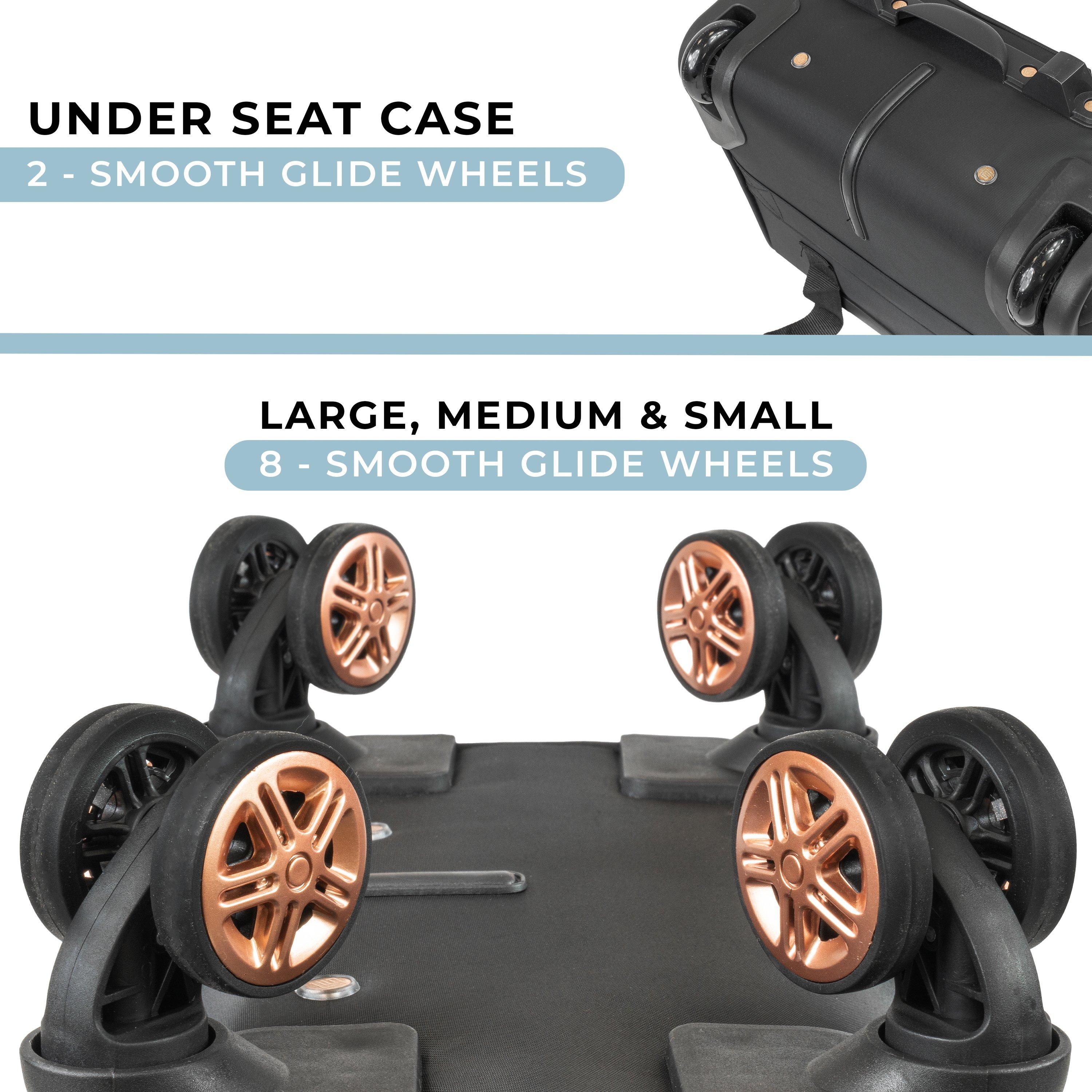 Black - Gino Ferrari - Biella Soft Shell Suitcase Lightweight Luggage - 5