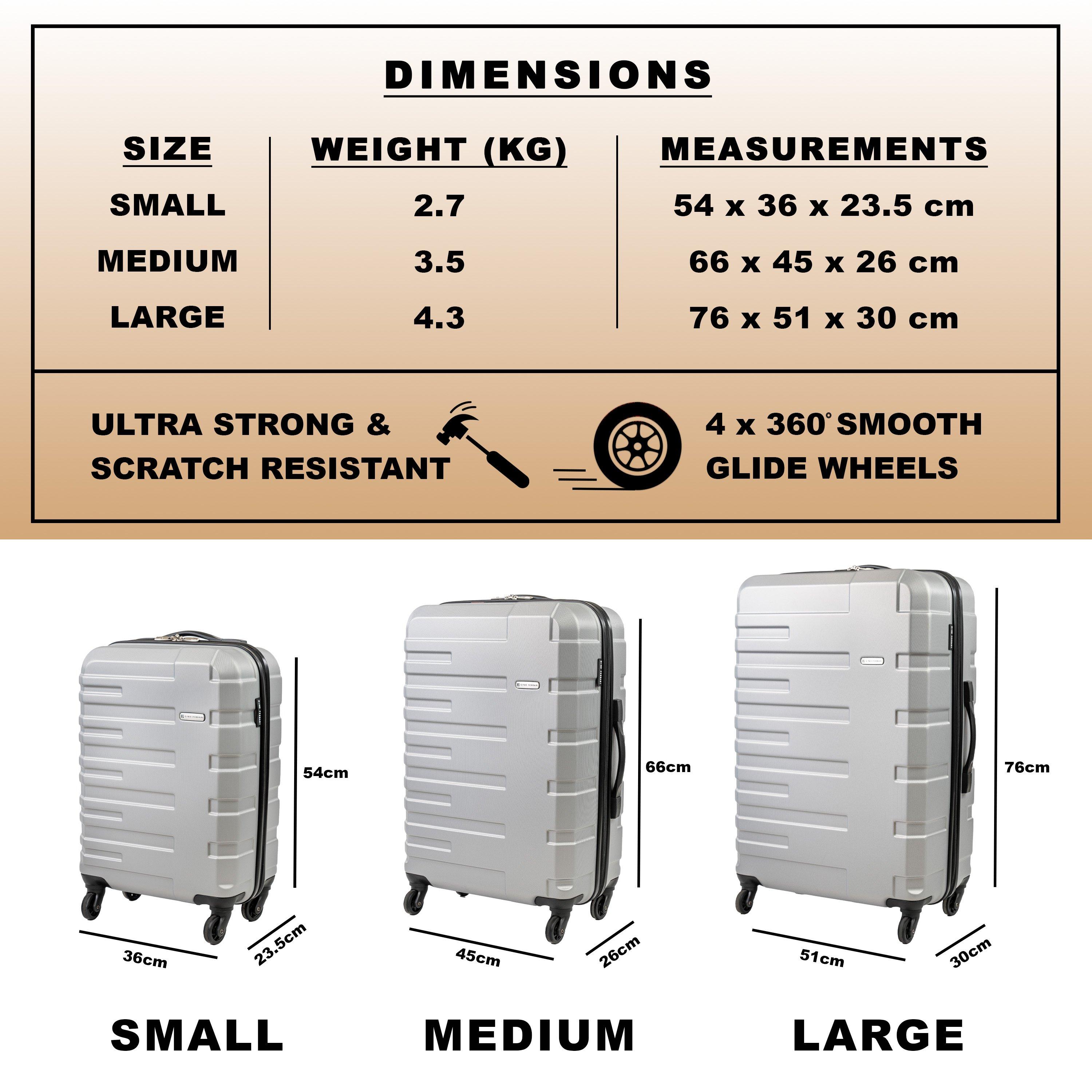 Silver - Gino Ferrari - Lightweight Suitcase Hard Shell Luggage on Wheels - 6