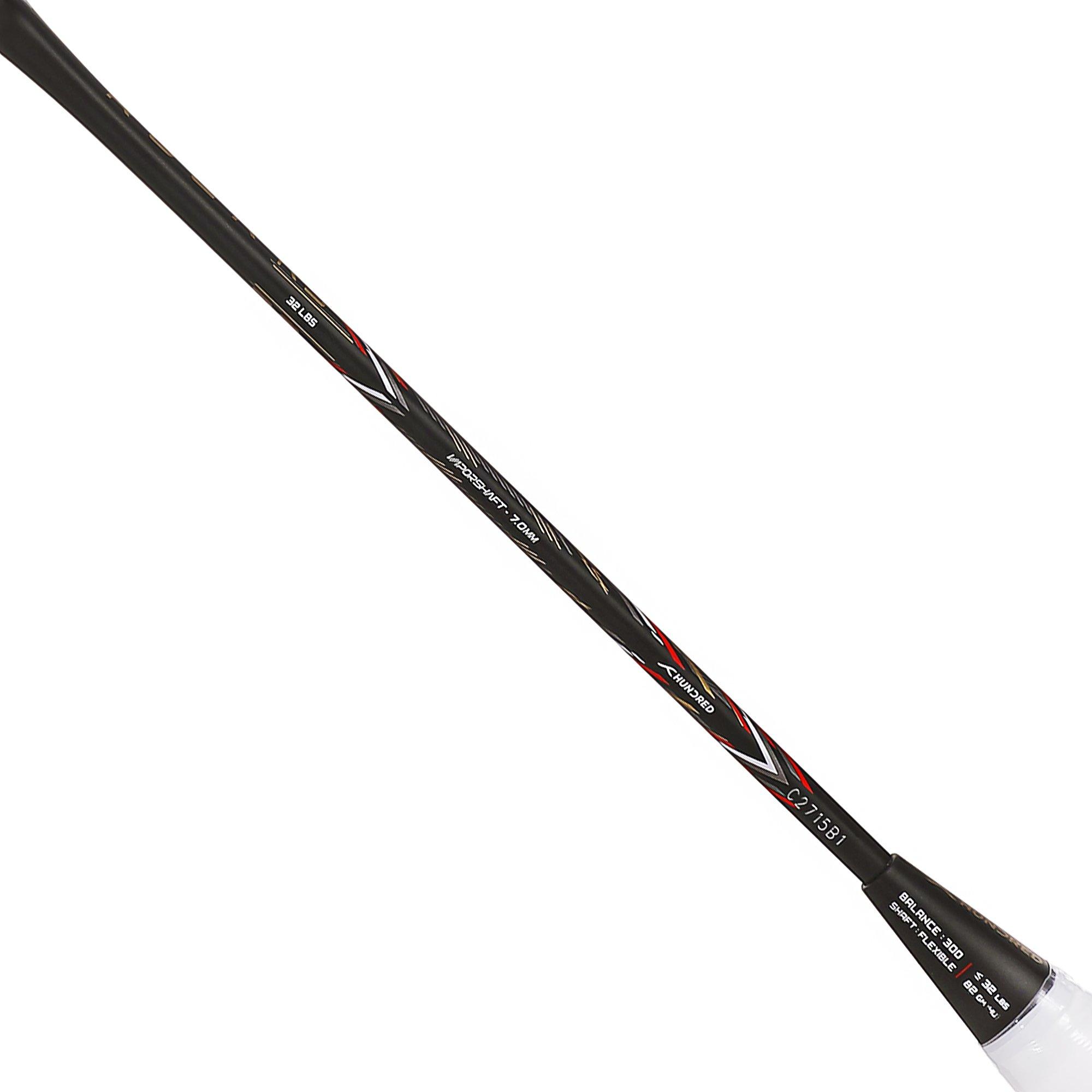 Black/Red - Hundred - Rock Badminton Racket - 6