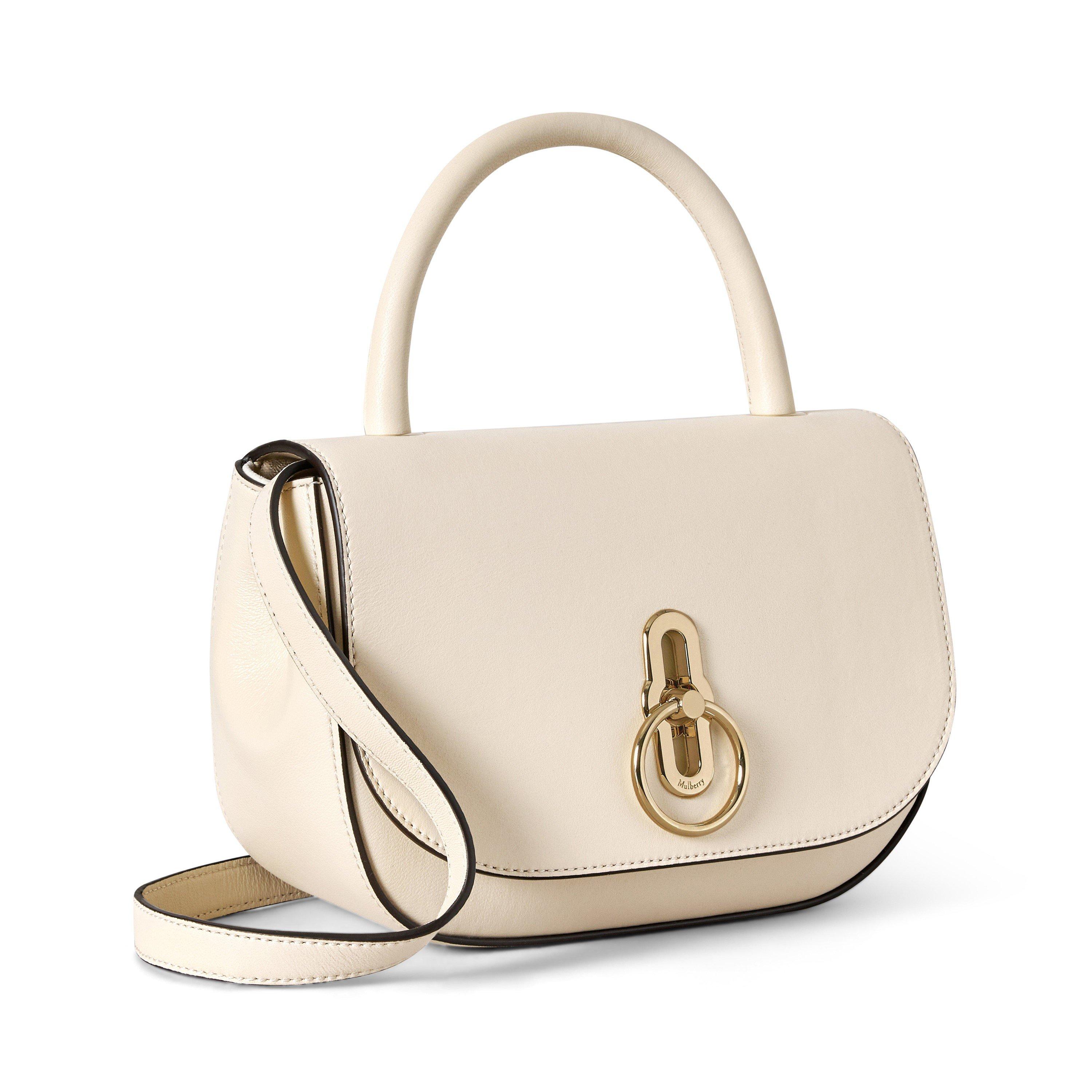 Eggshell Nappa - Mulberry - Small Amberley Top Handle Buttery Nappa - 4