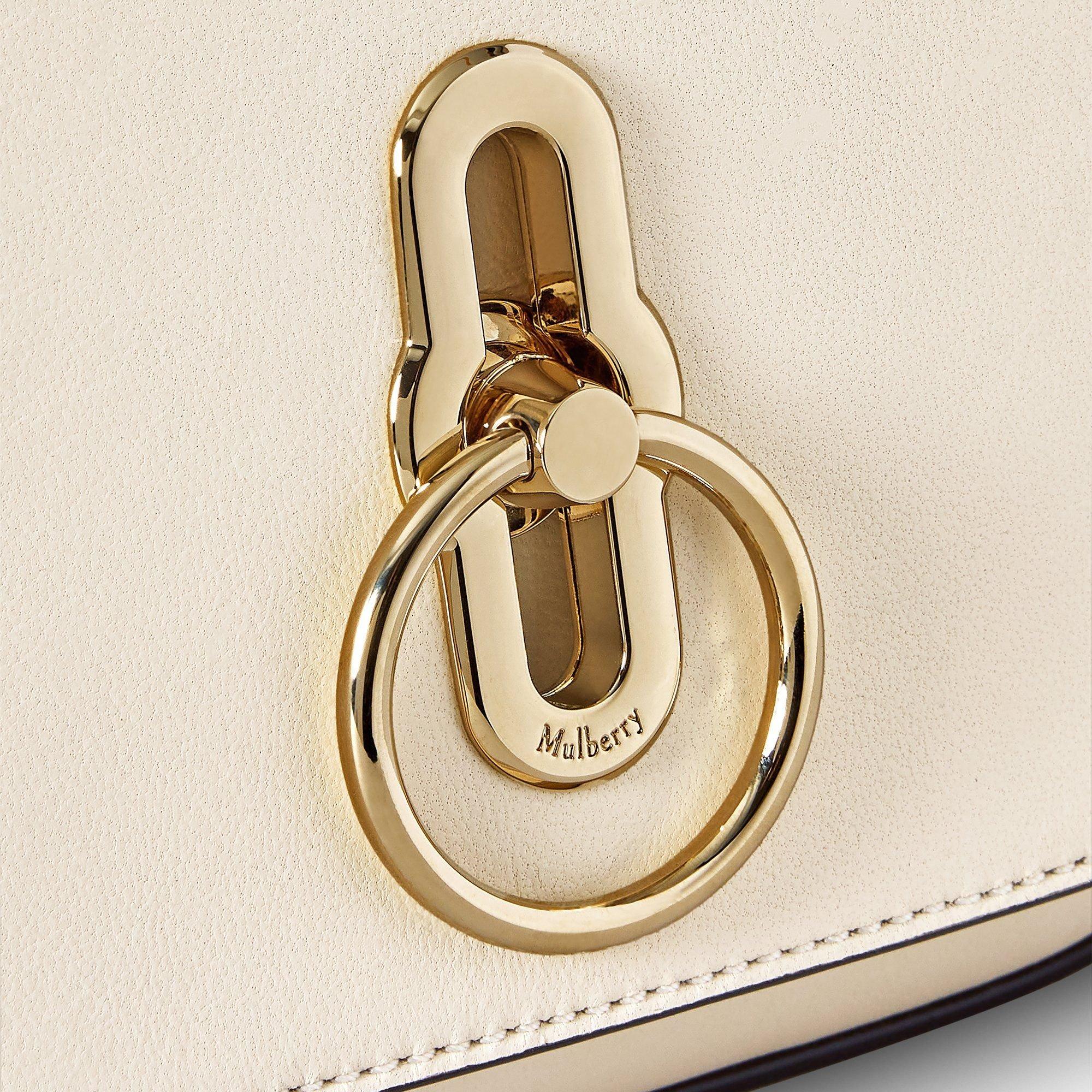 Eggshell Nappa - Mulberry - Small Amberley Top Handle Buttery Nappa - 5