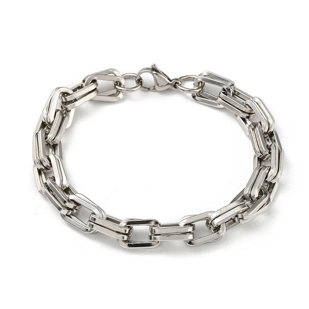 Silver - Aye Do Gifts - Mens Long Link Silver Bracelet - 1