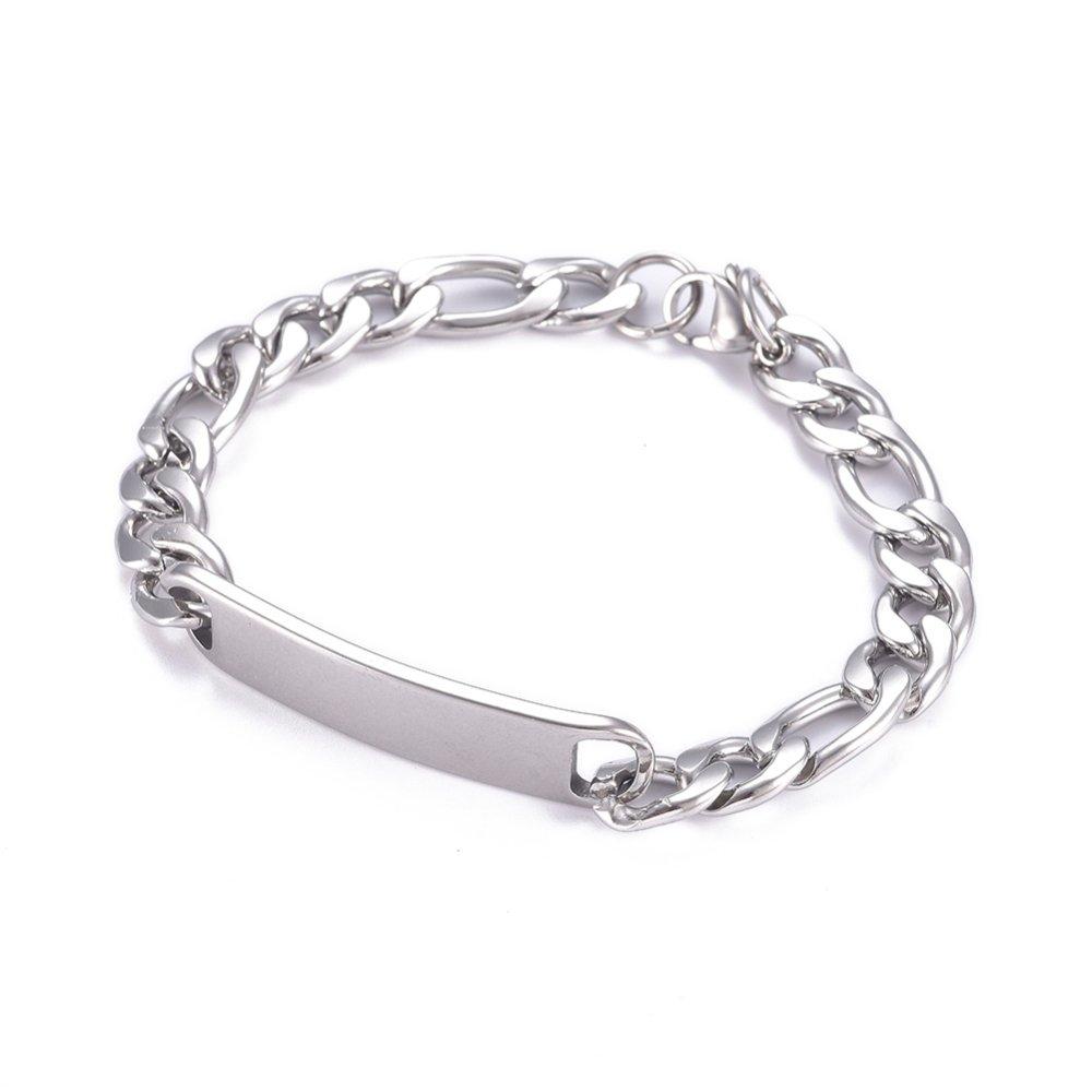 Silver - Aye Do Gifts - Mens Chunky ID Silver Bracelet - 1