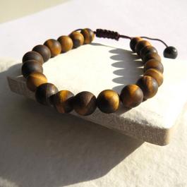 Aye Do Mens Tigers Eye Adjustable Bracelet 6308-NP