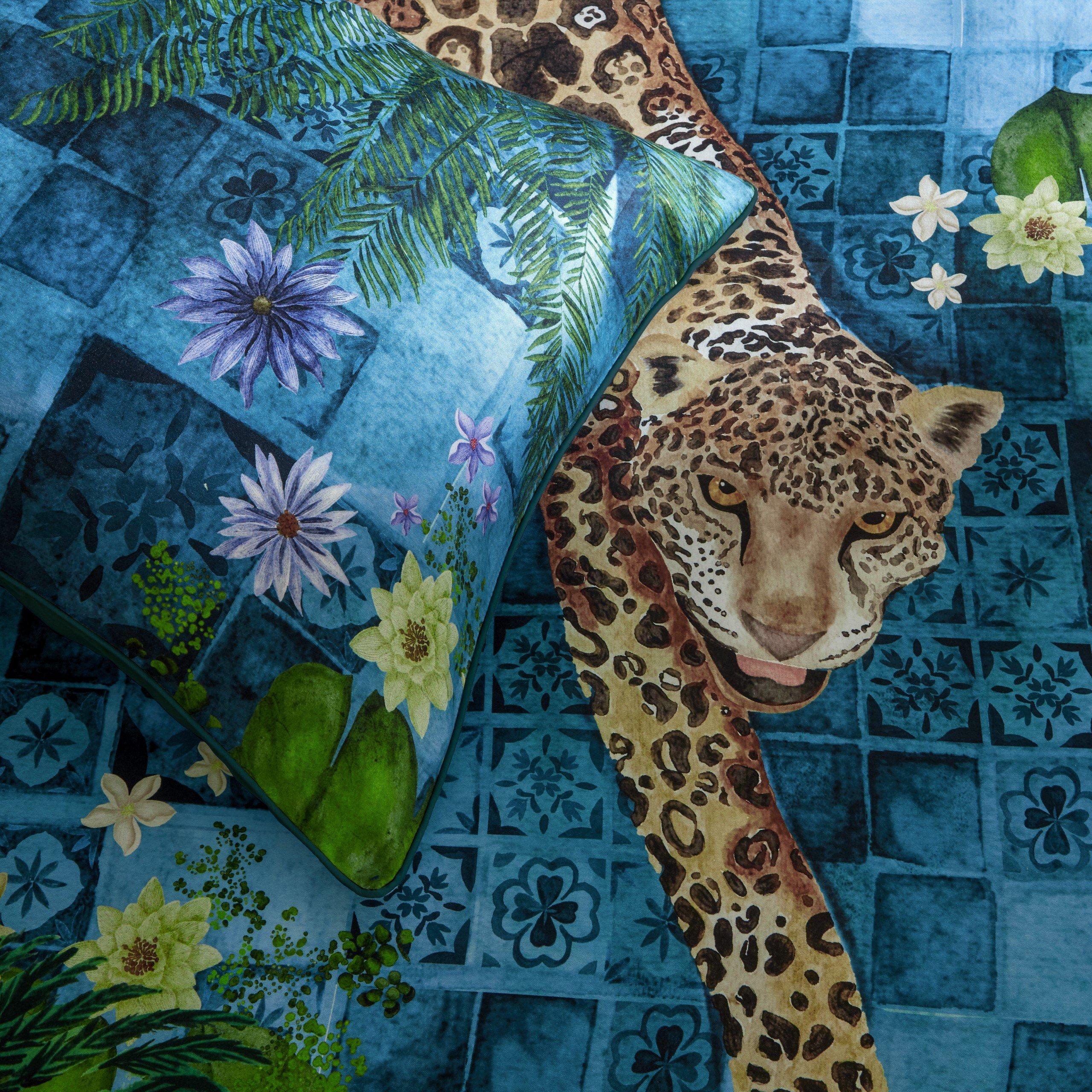 Azure Blue - Botanical Riches - Majorelle Exotic Duvet Set - 3