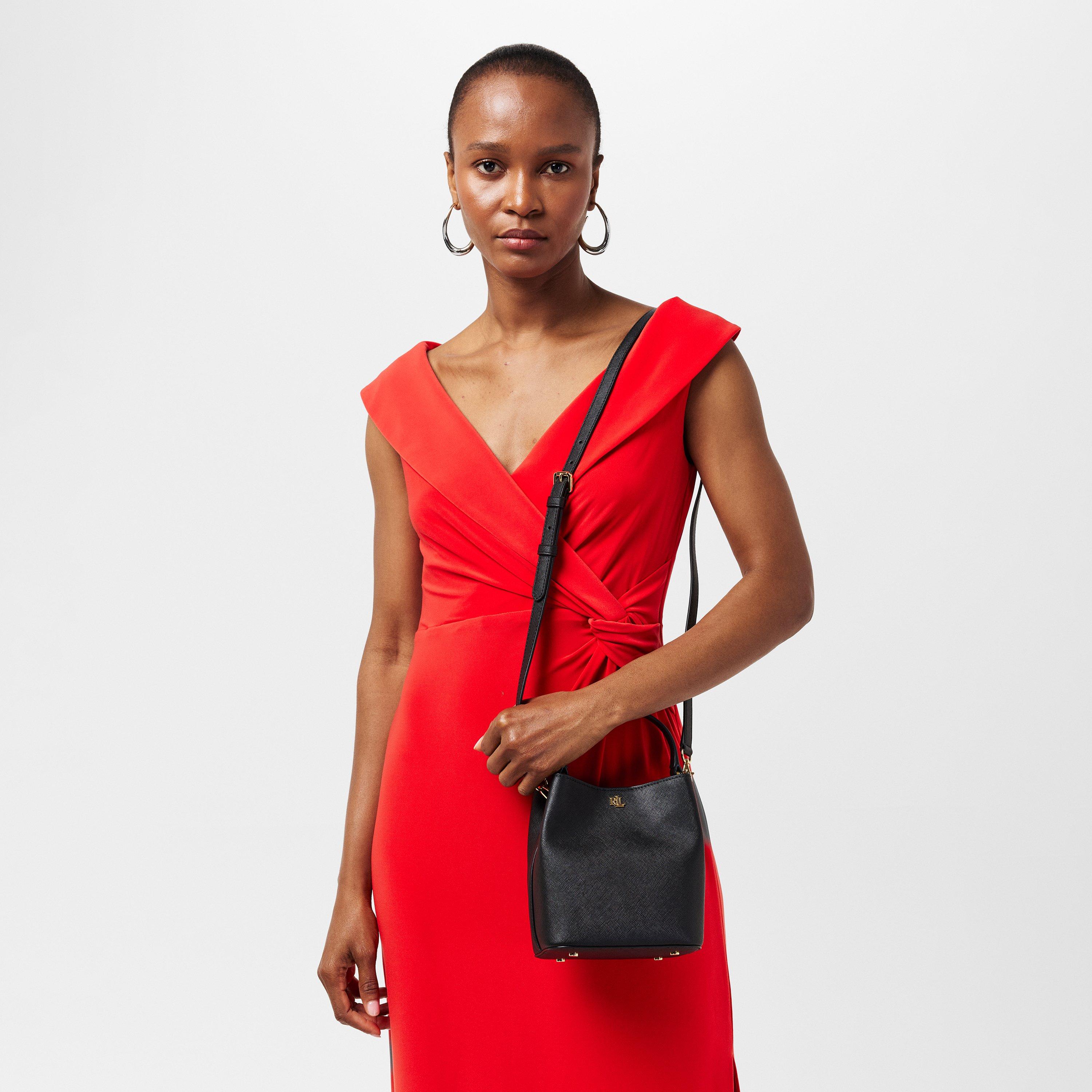 BLACK - Lauren by Ralph Lauren - Women's Real Leather Reese Bucket Bag - 3