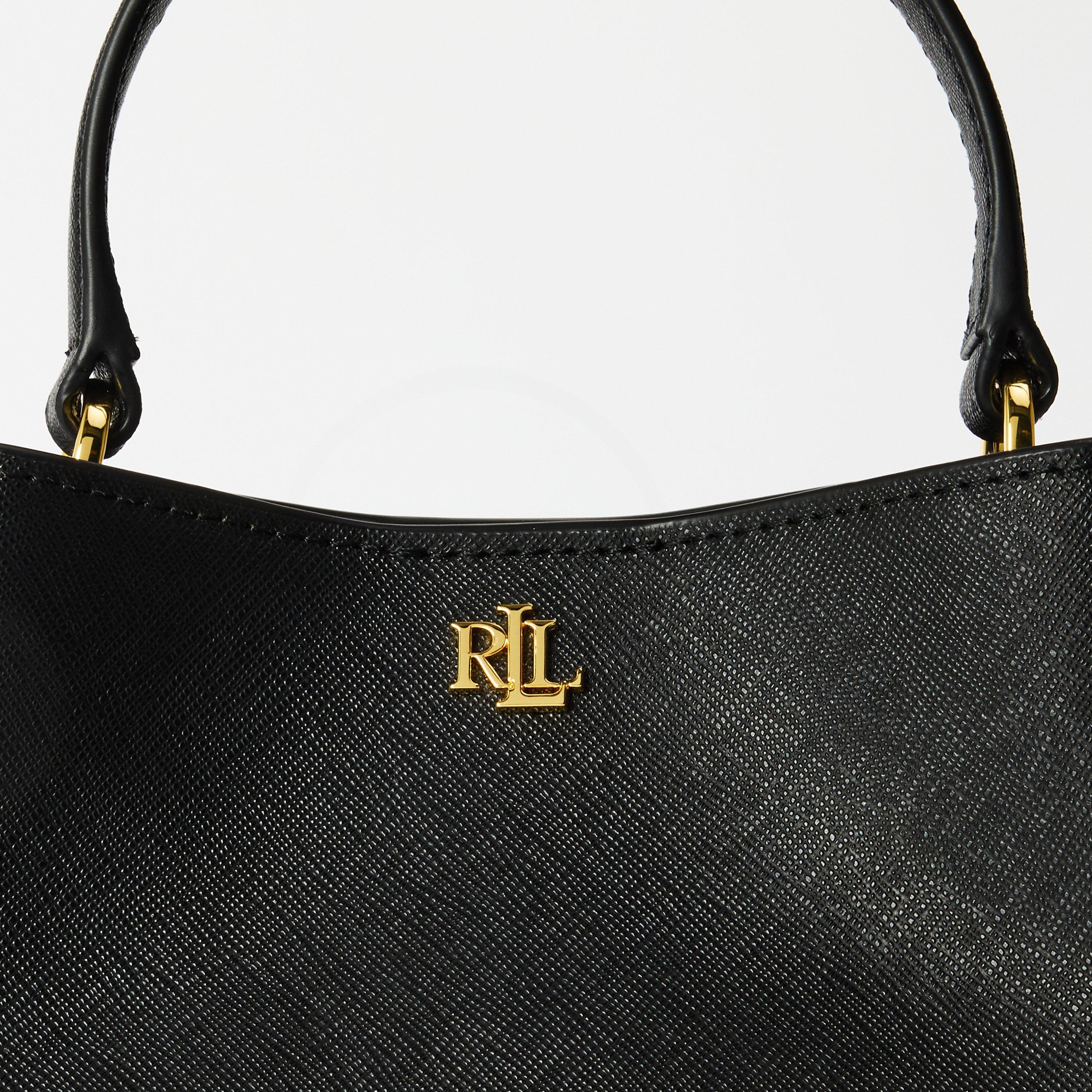 BLACK - Lauren by Ralph Lauren - Women's Real Leather Reese Bucket Bag - 4