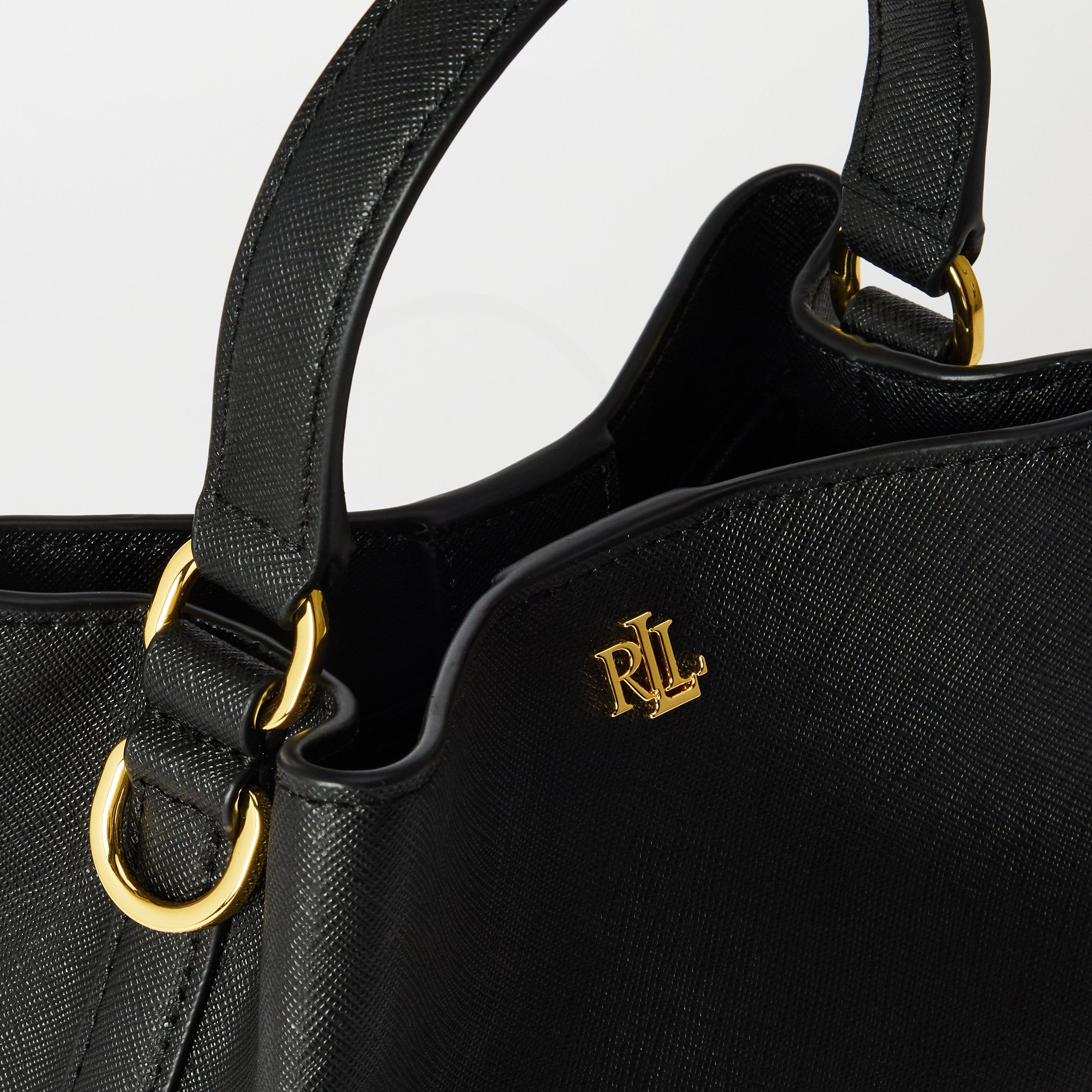 BLACK - Lauren by Ralph Lauren - Women's Real Leather Reese Bucket Bag - 5