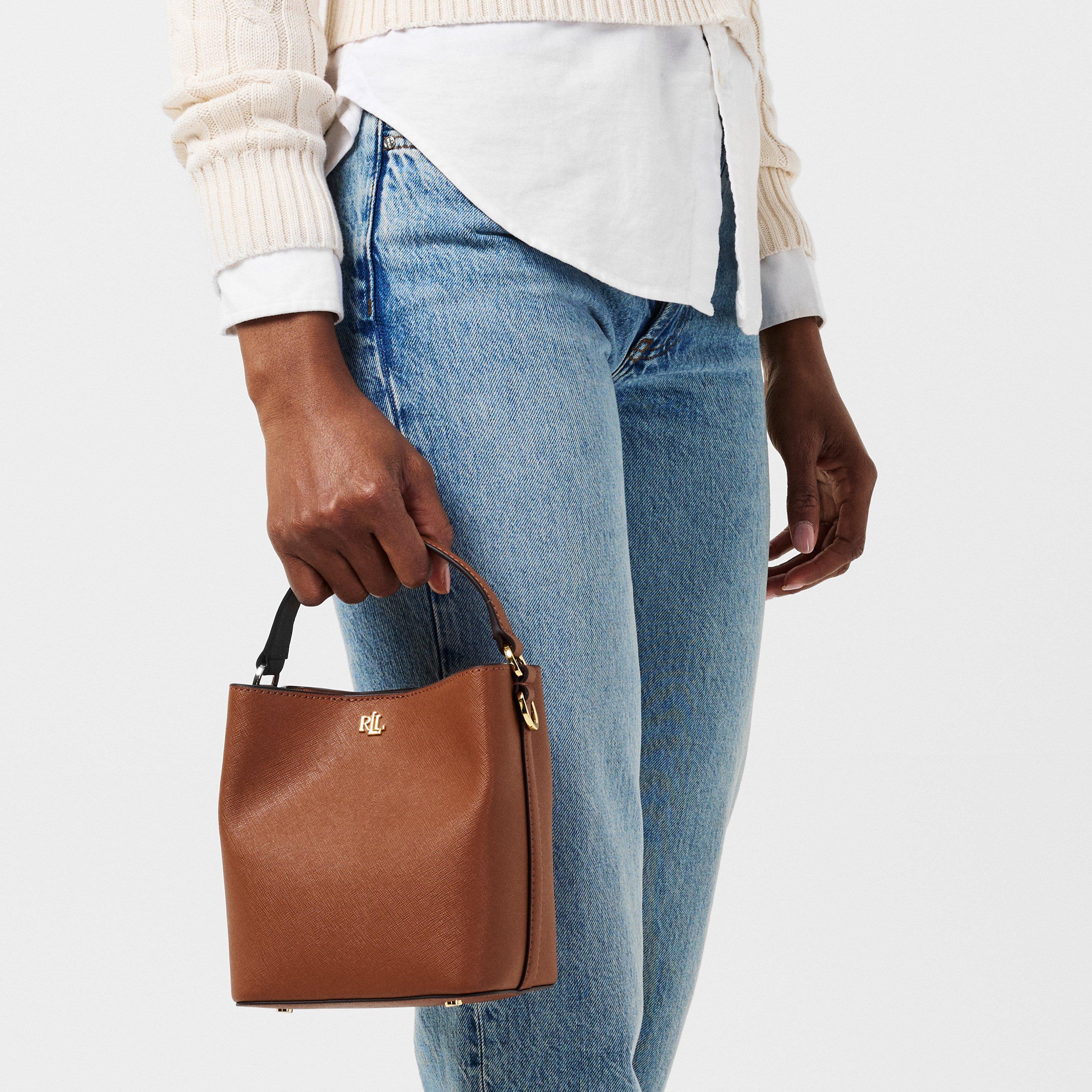 LAUREN TAN - Lauren by Ralph Lauren - Women's Real Leather Reese Bucket Bag - 3