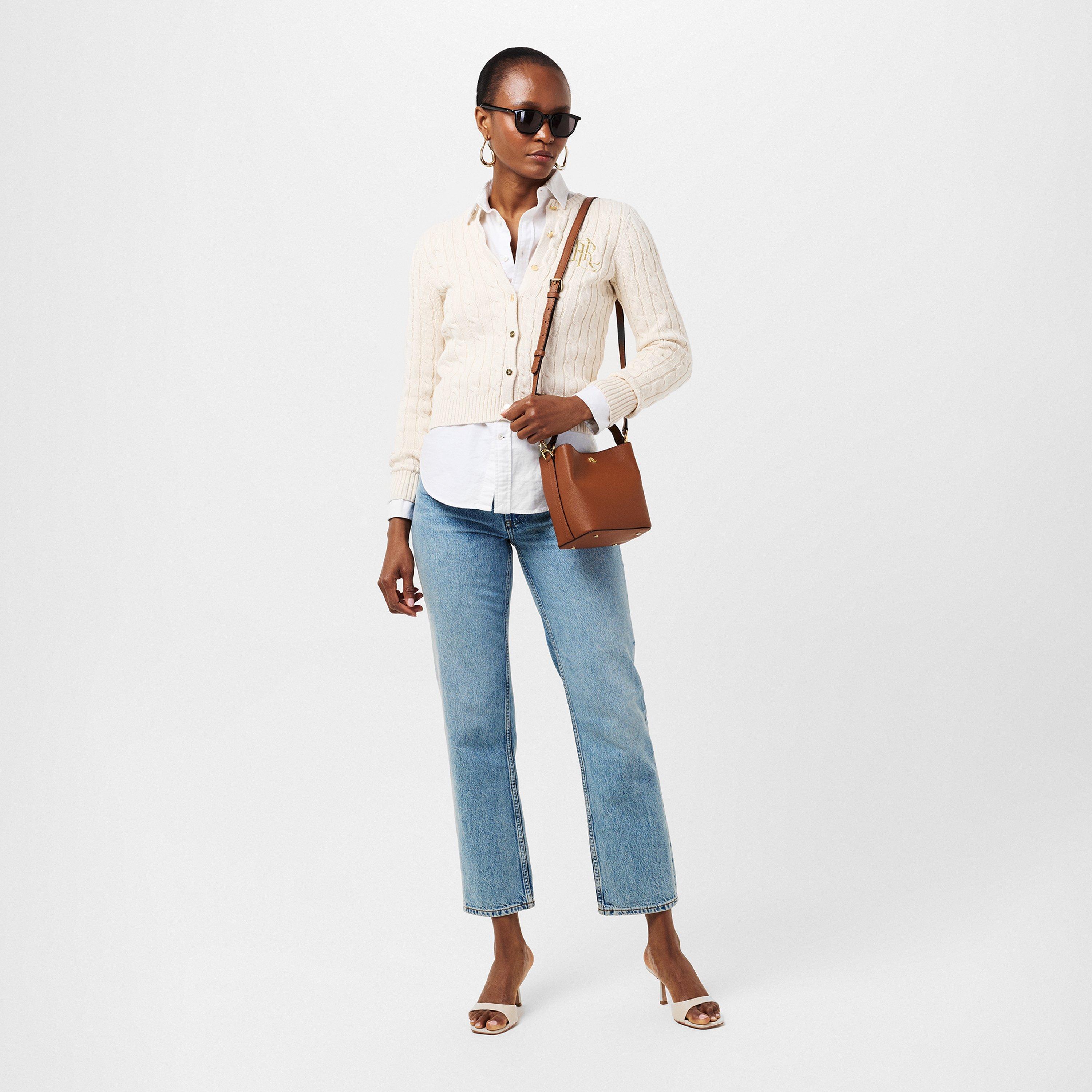 LAUREN TAN - Lauren by Ralph Lauren - Women's Real Leather Reese Bucket Bag - 6