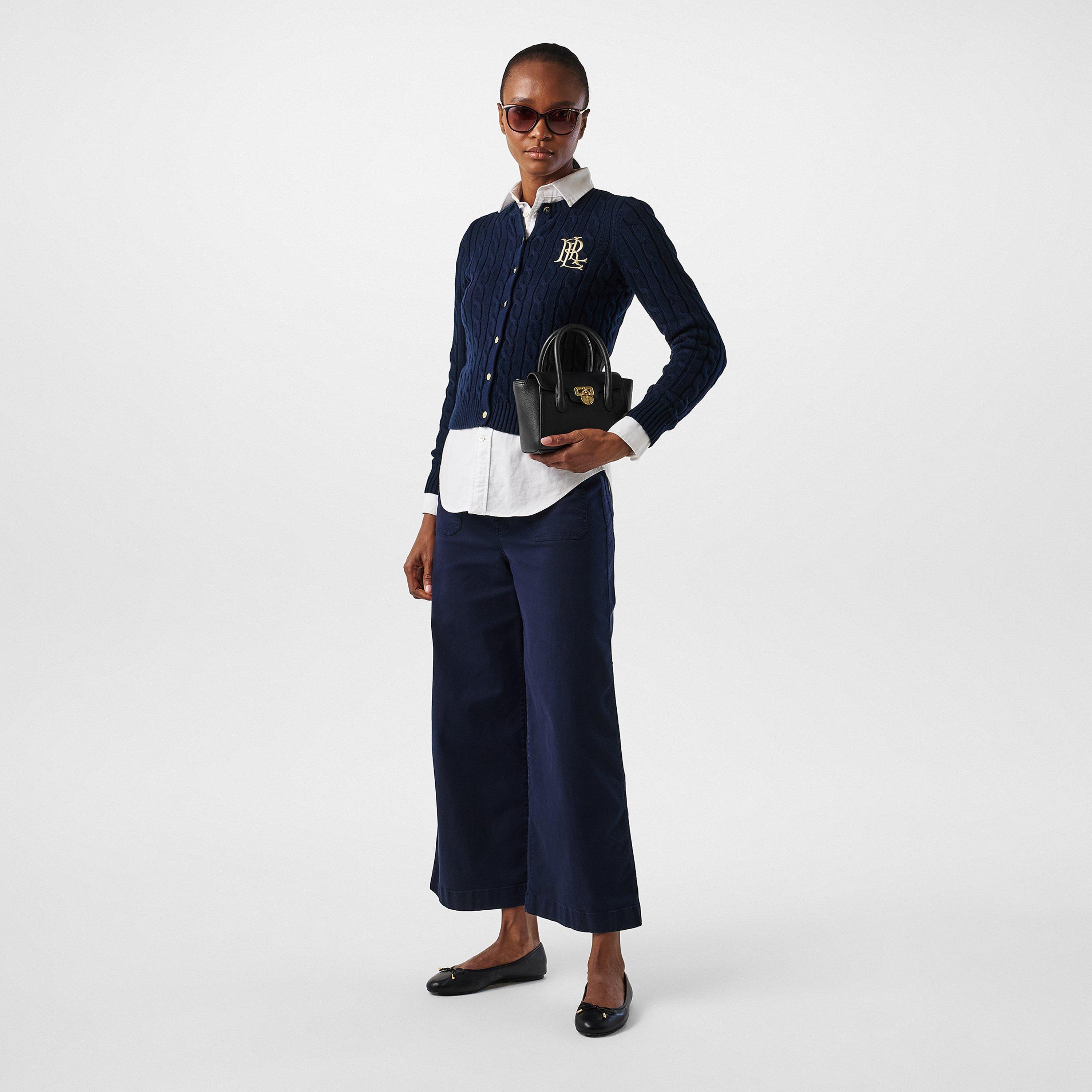 BLACK - Lauren by Ralph Lauren - Women's Real Leather Tanner Mini Top Handle Bag - 6