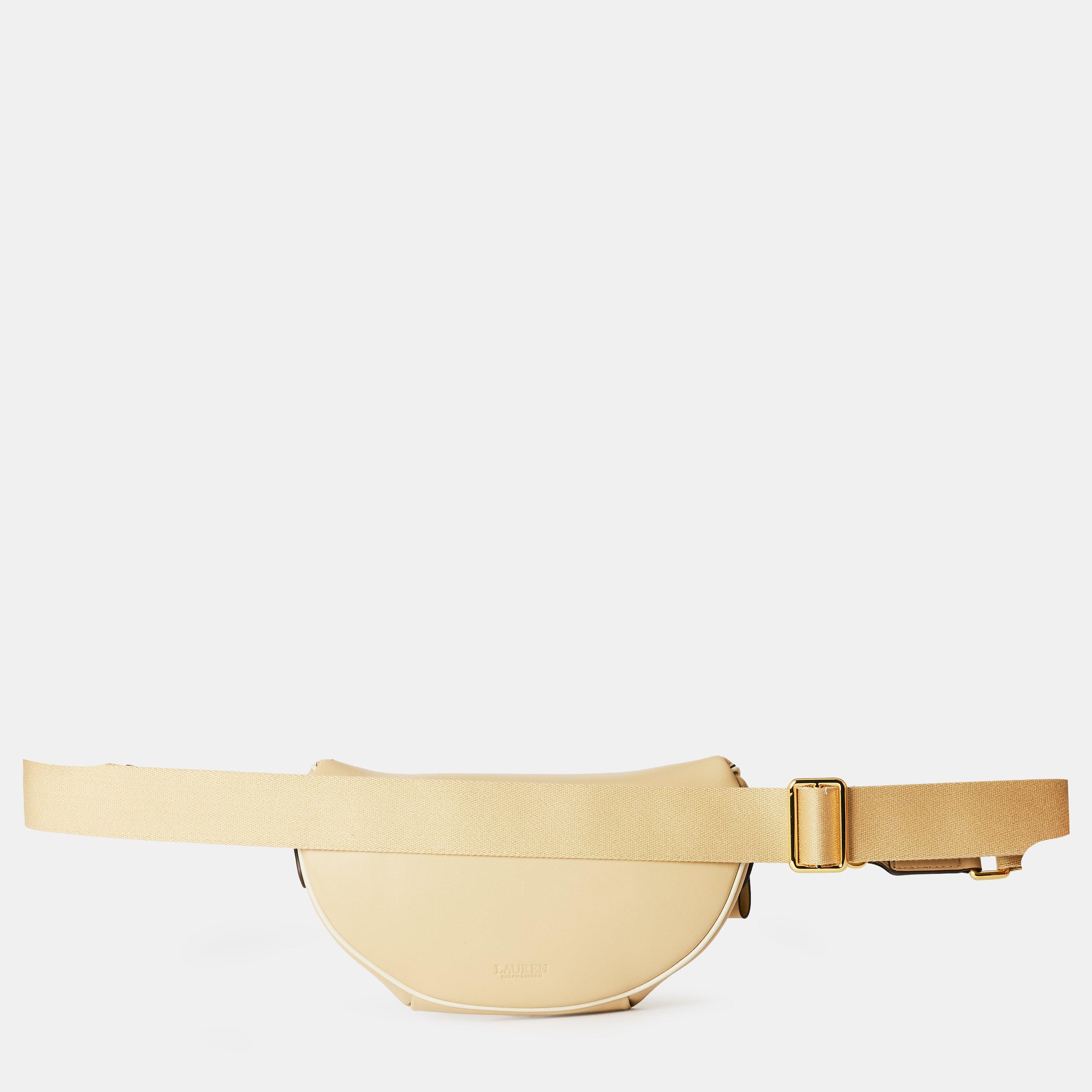 Sand/White - Lauren by Ralph Lauren - Women's Real Leather Marcy Bum Bags - 2