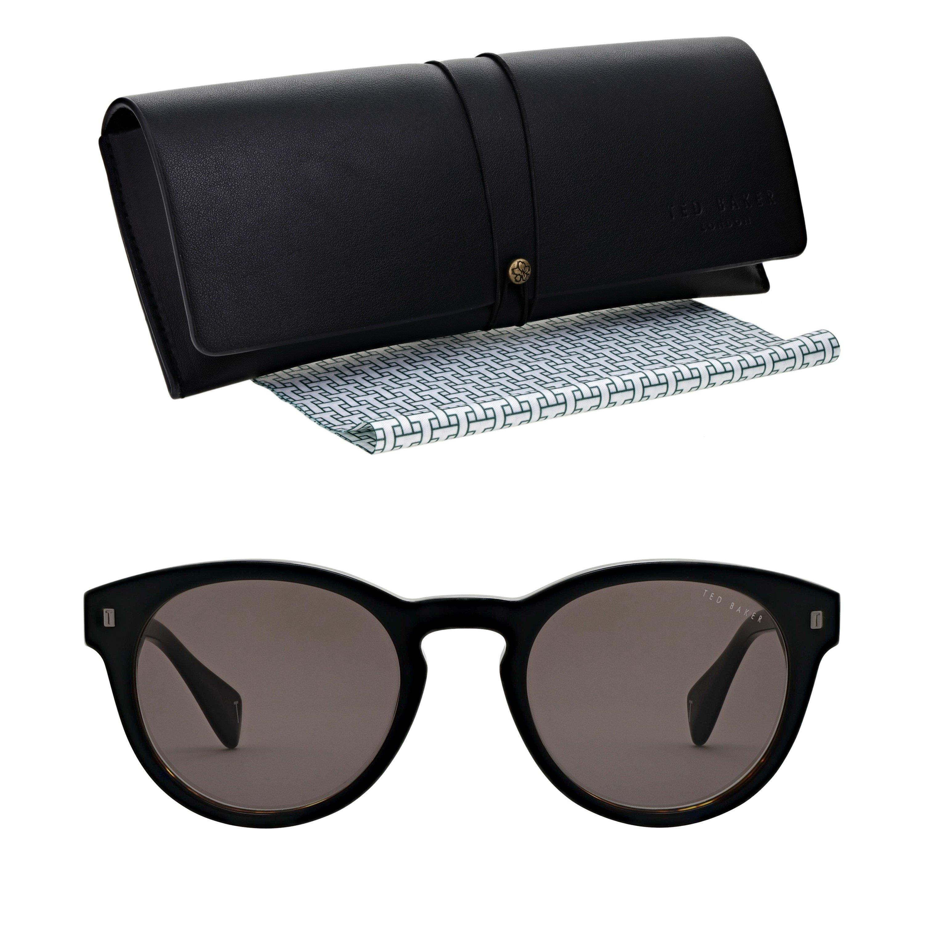 Black On Tort - Ted Baker - Men's Bak Dax Round Sunglasses - 4