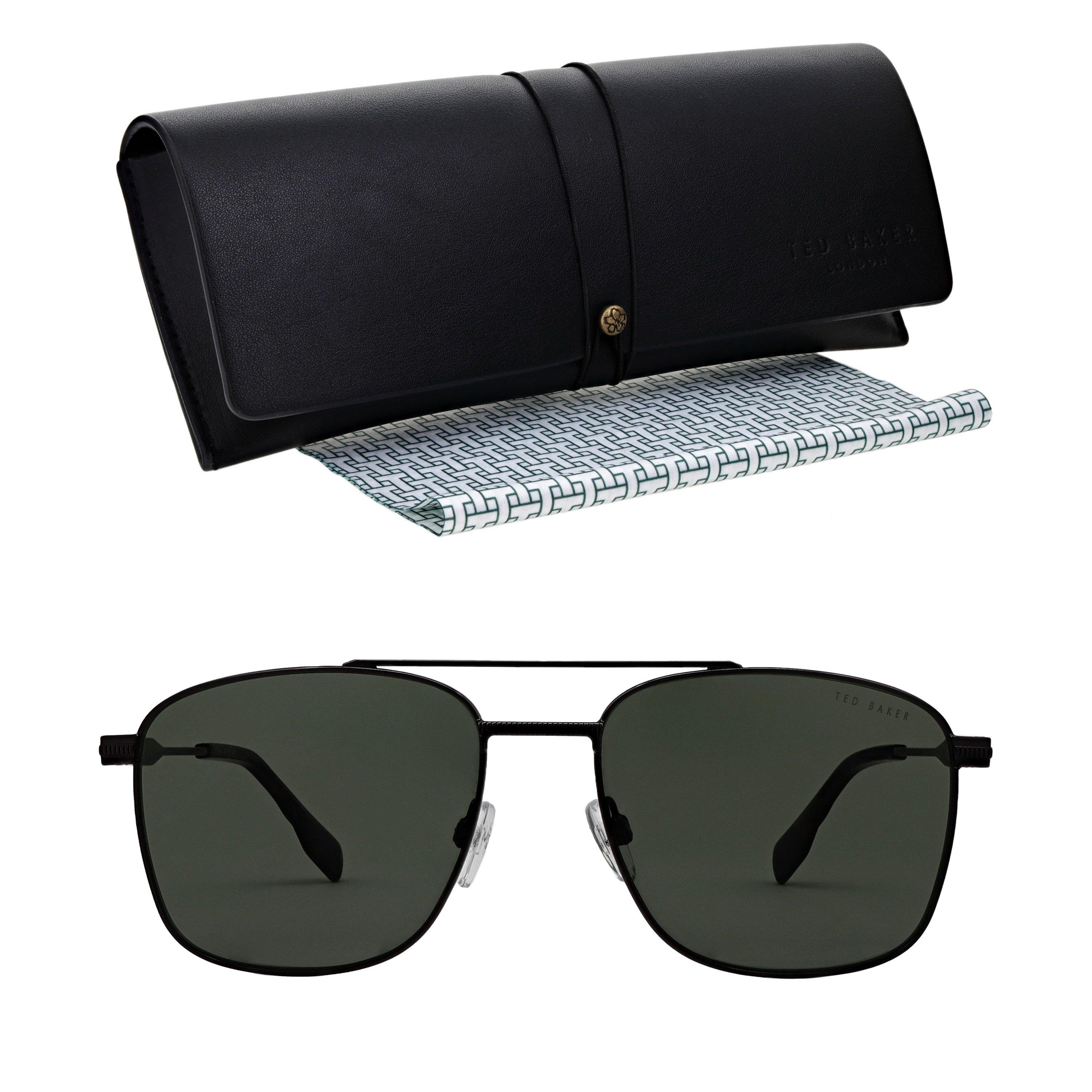 Dark Gun - Ted Baker - Men's Bak Chase UV Protection Rectangle Sunglasses - 4