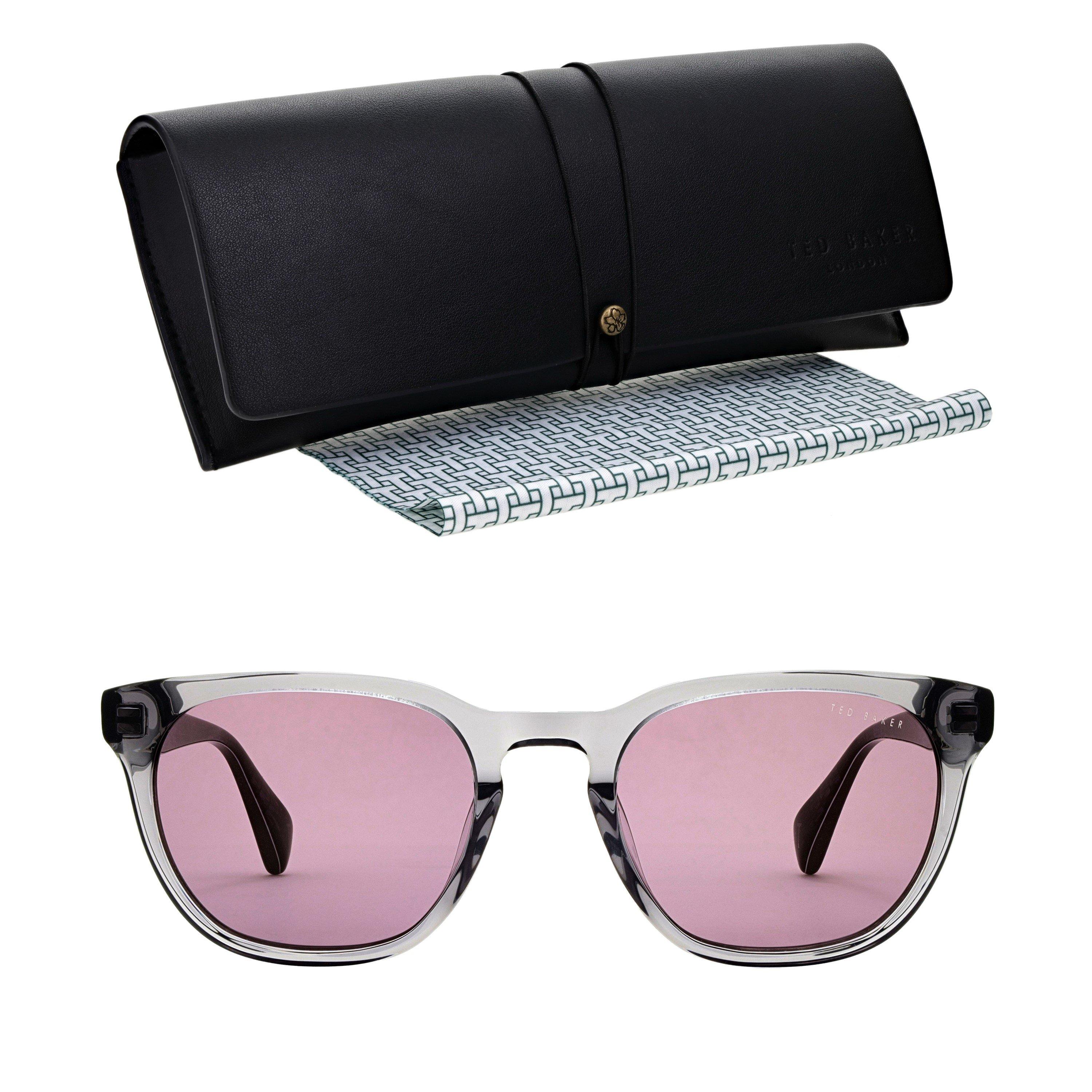 Crystal Grey - Ted Baker - Men's Bak Sorley Round Sunglasses - 2