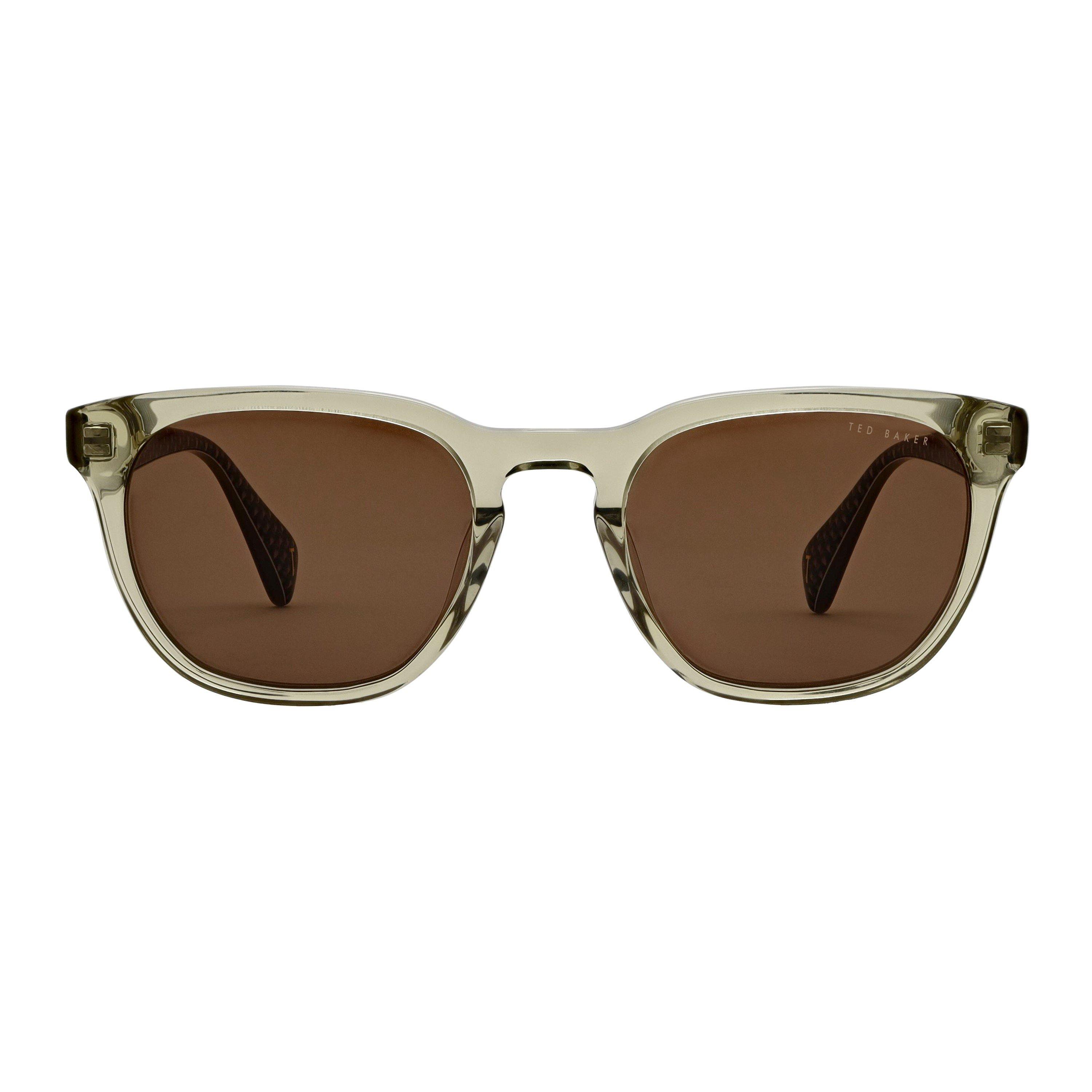 Crystal Khaki - Ted Baker - Men's Bak Sorley Round Sunglasses - 1