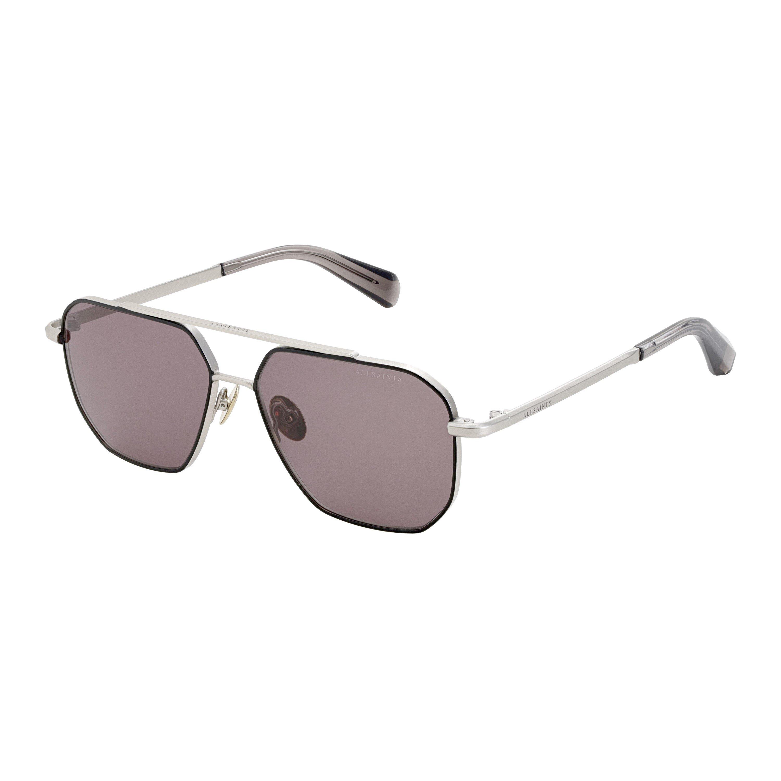 Silver/Black - AllSaints - Men's Hexagon Sunglasses - 2