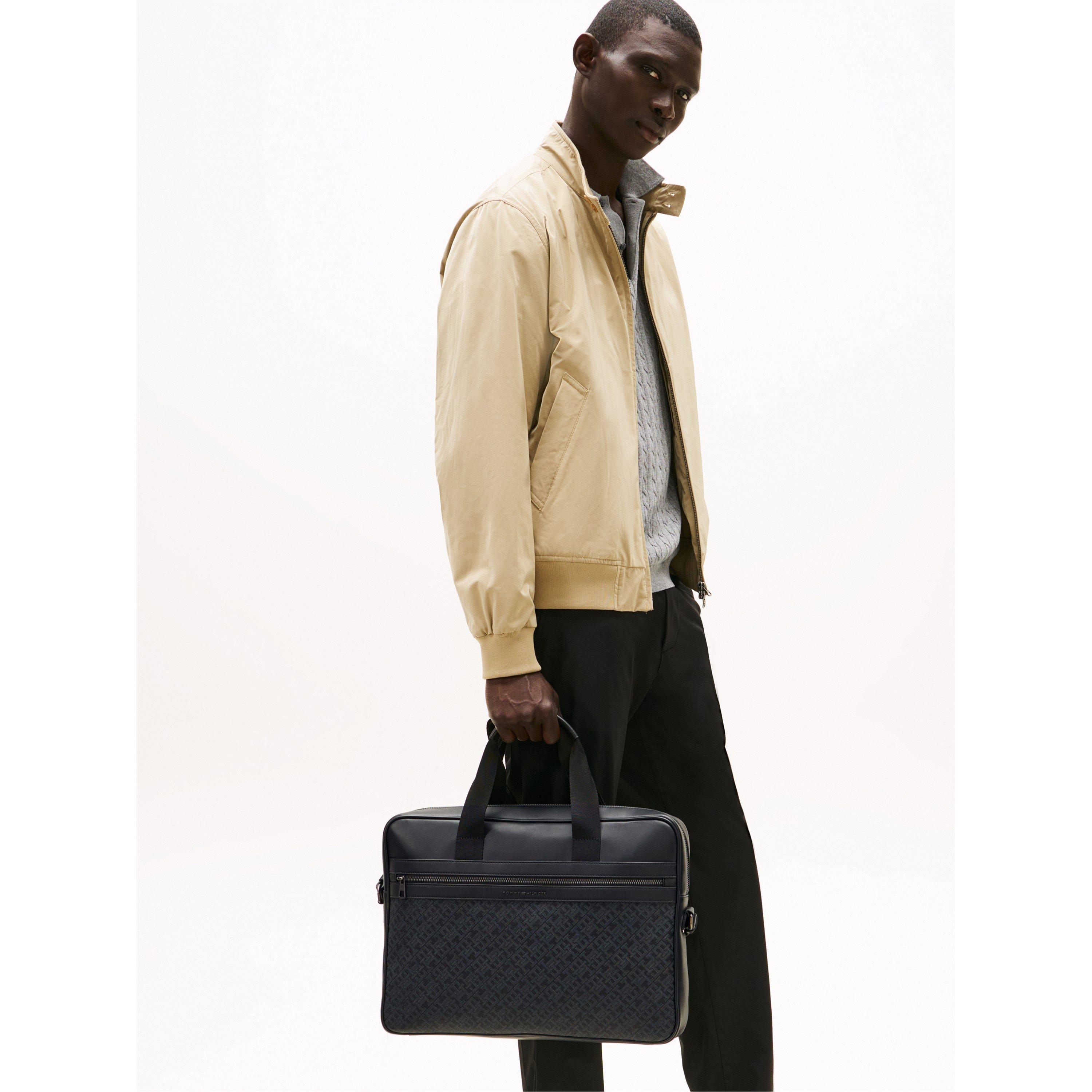 Zwart - Tommy Hilfiger - TH Monogram Laptop Bag - 2